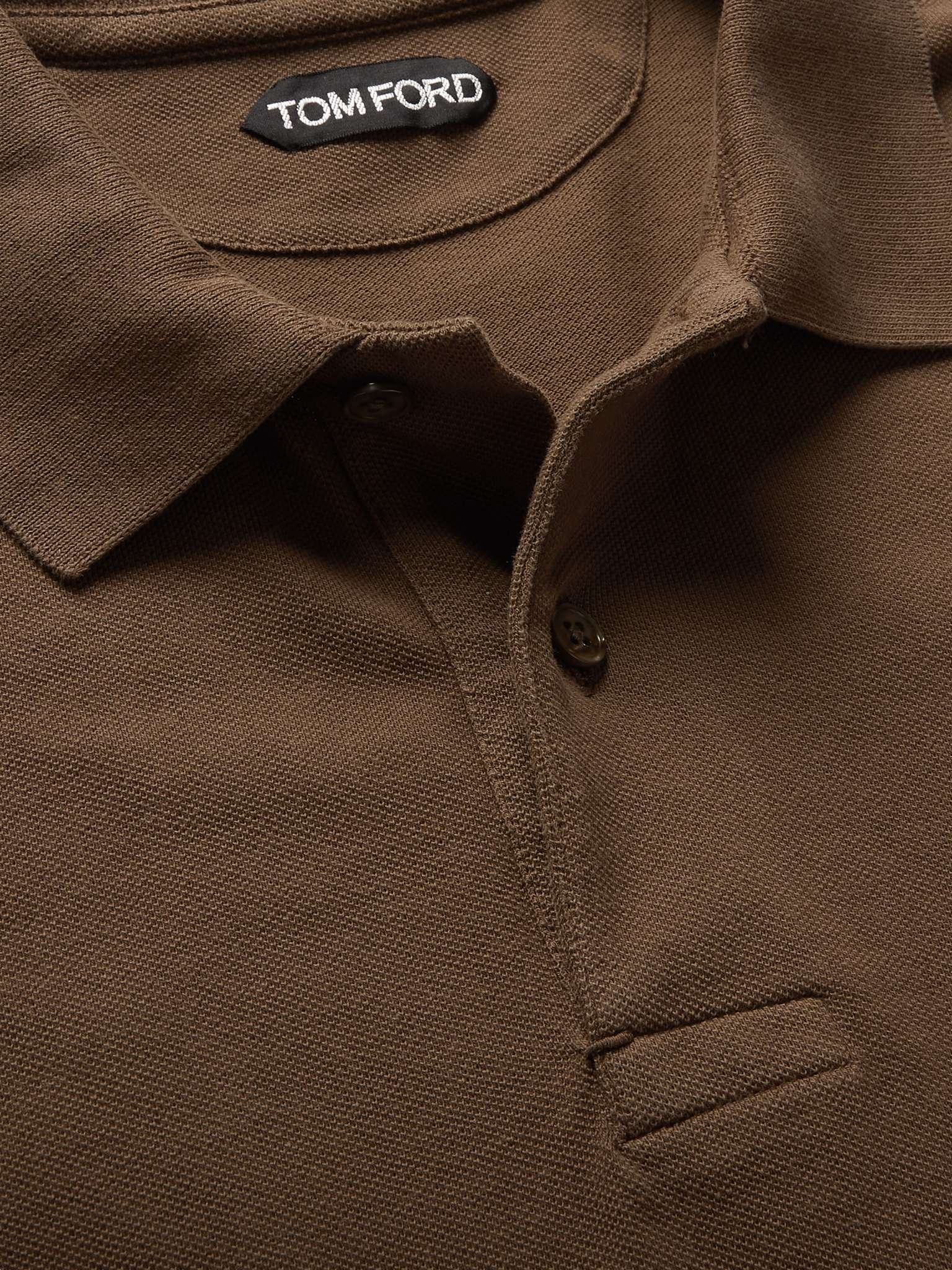 Garment-Dyed Cotton-Piqué Polo Shirt - 5