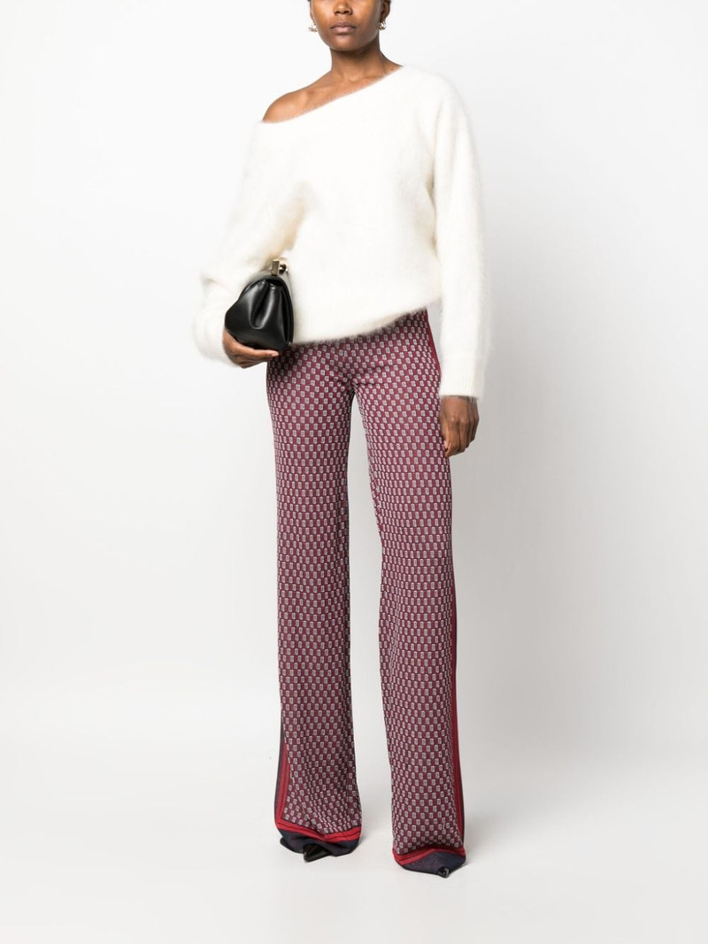Balmain PB monogram-print knitted trousers outlook