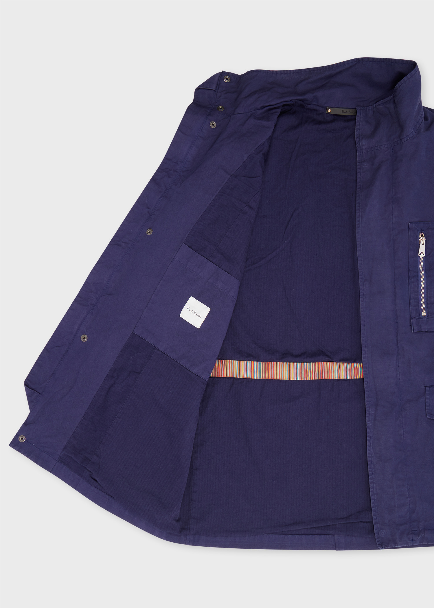 Navy Garment-Dye Cotton-Linen Field Jacket - 4