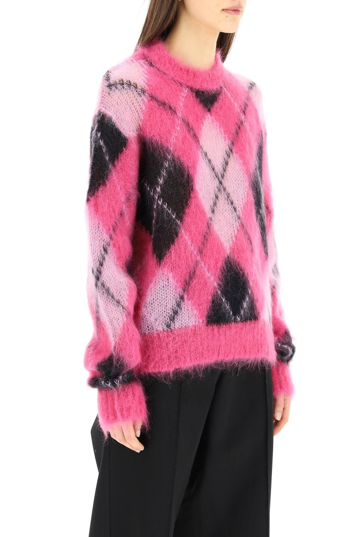 ARGYLE MOHAIR SWEATER - 3