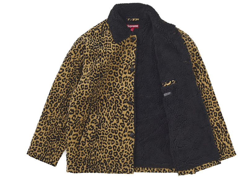 Supreme Supreme Kindermann Uncut Corduroy Car Coat Leopard outlook