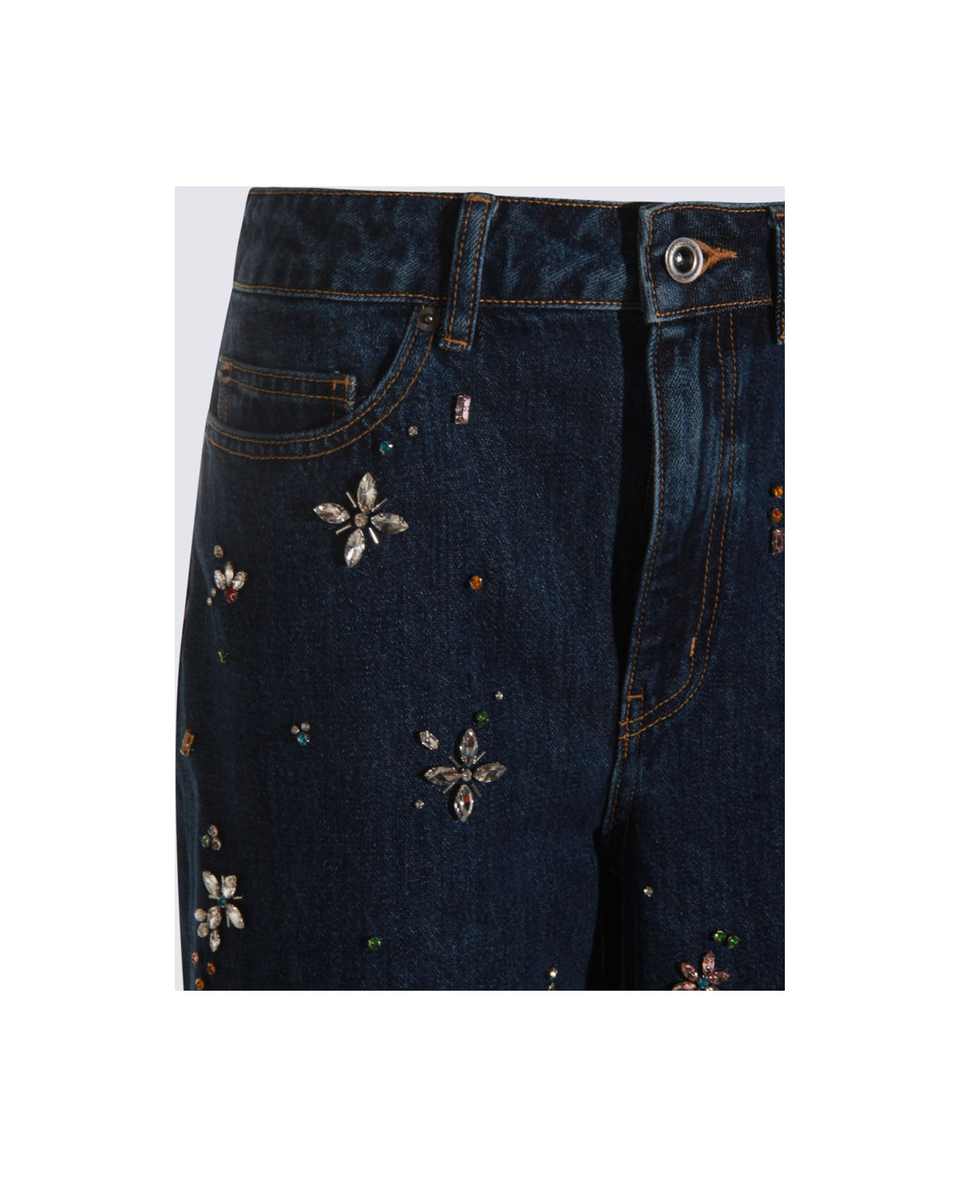 Blue Cotton Jeans - 3