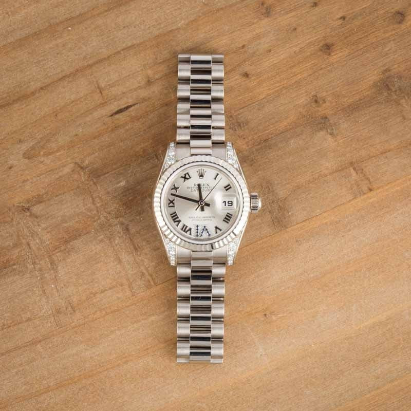 Ladies Rolex Datejust 179239 18k White Gold - 5
