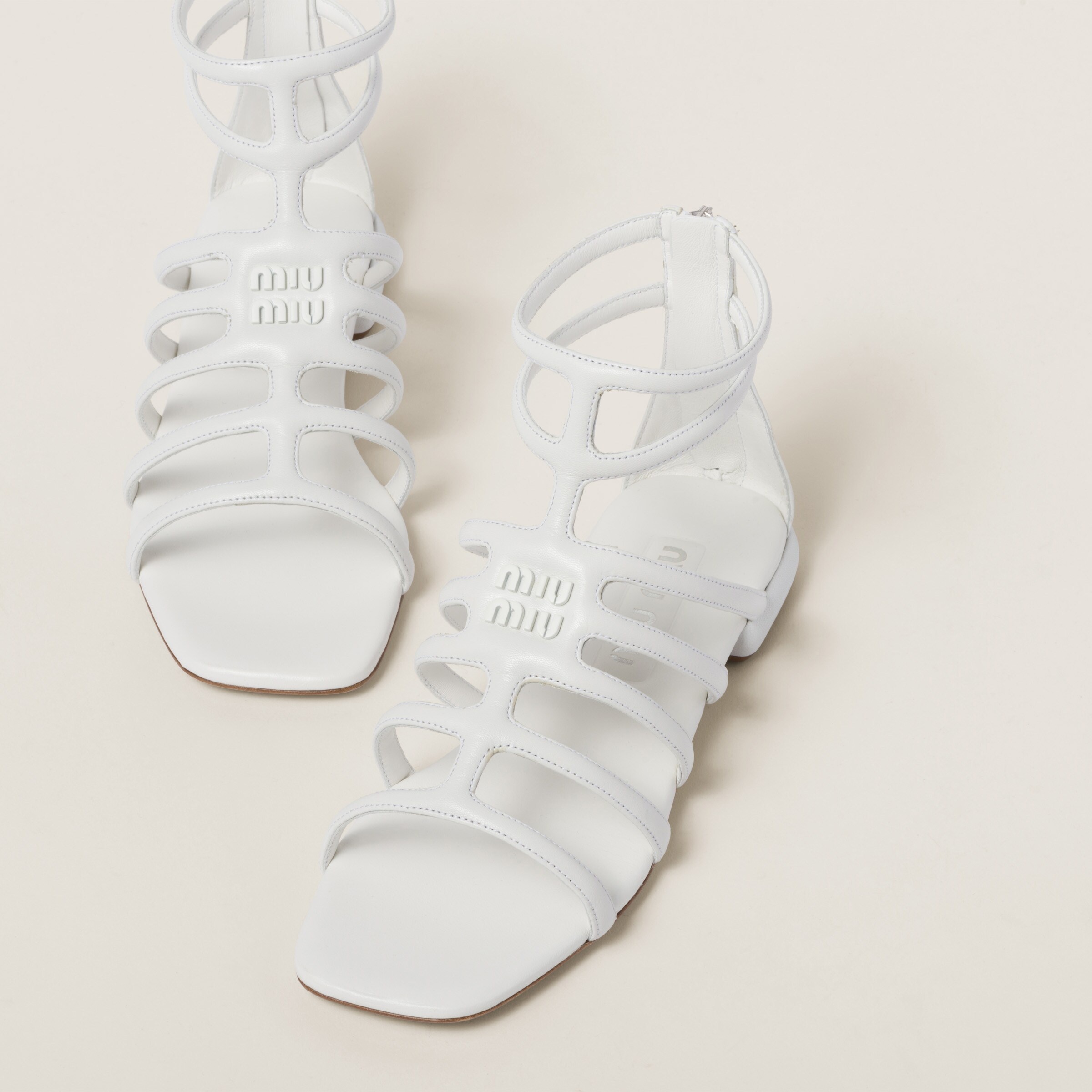 Padded leather sandals - 3