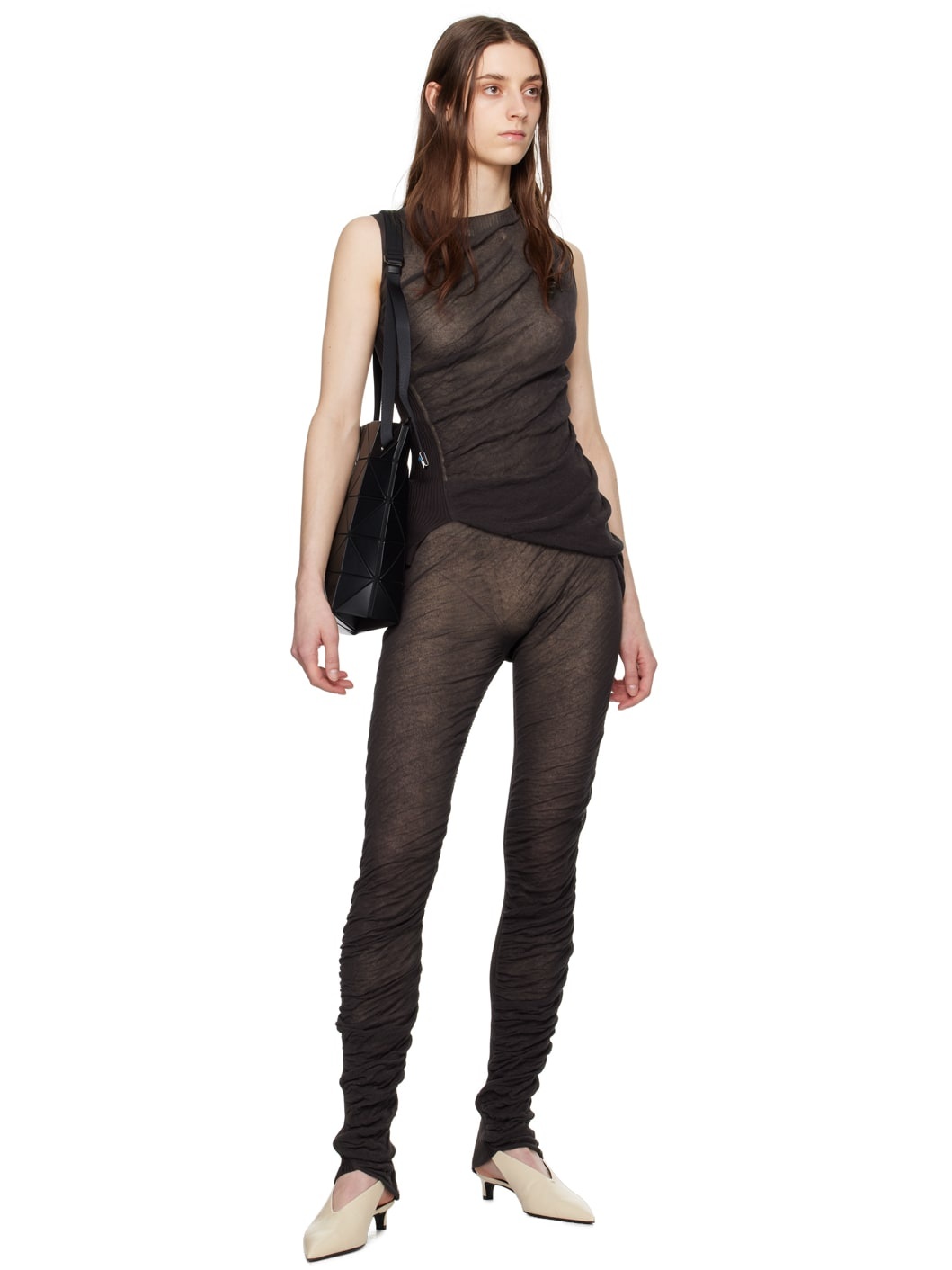 Brown Ambiguous Leggings - 4