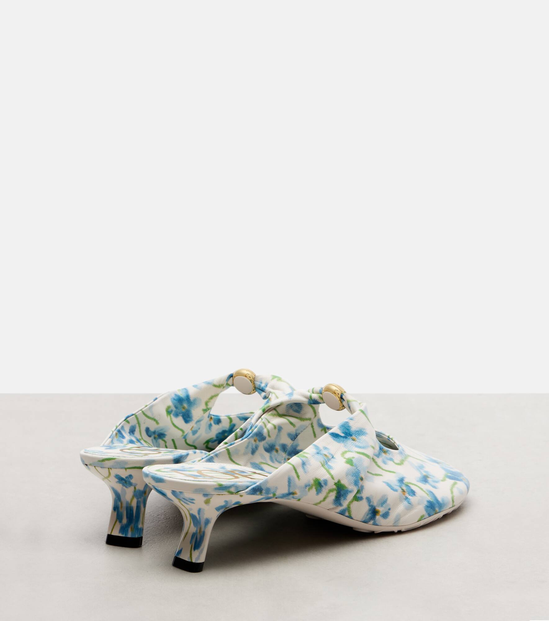 Pebble Soft 45 floral leather mules - 2