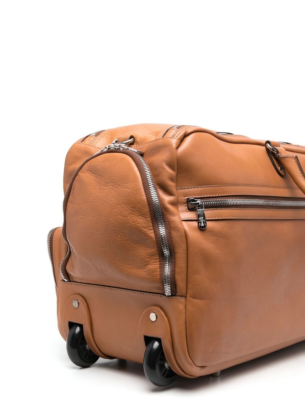 multi-pocket leather holdall - 4