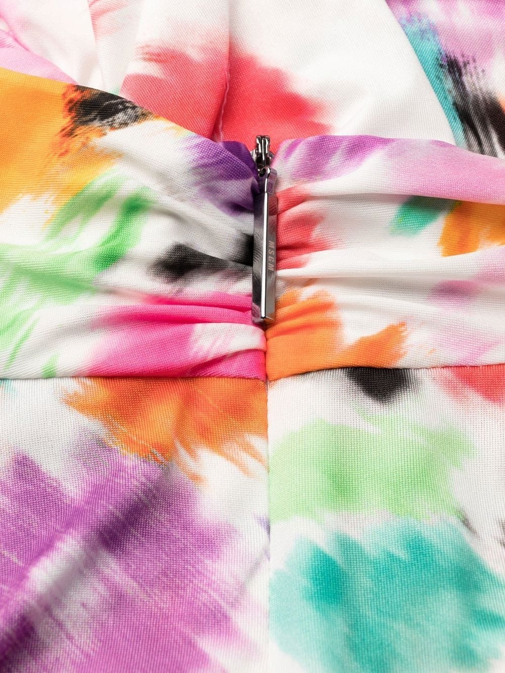 abstract floral-print midi dress - 7