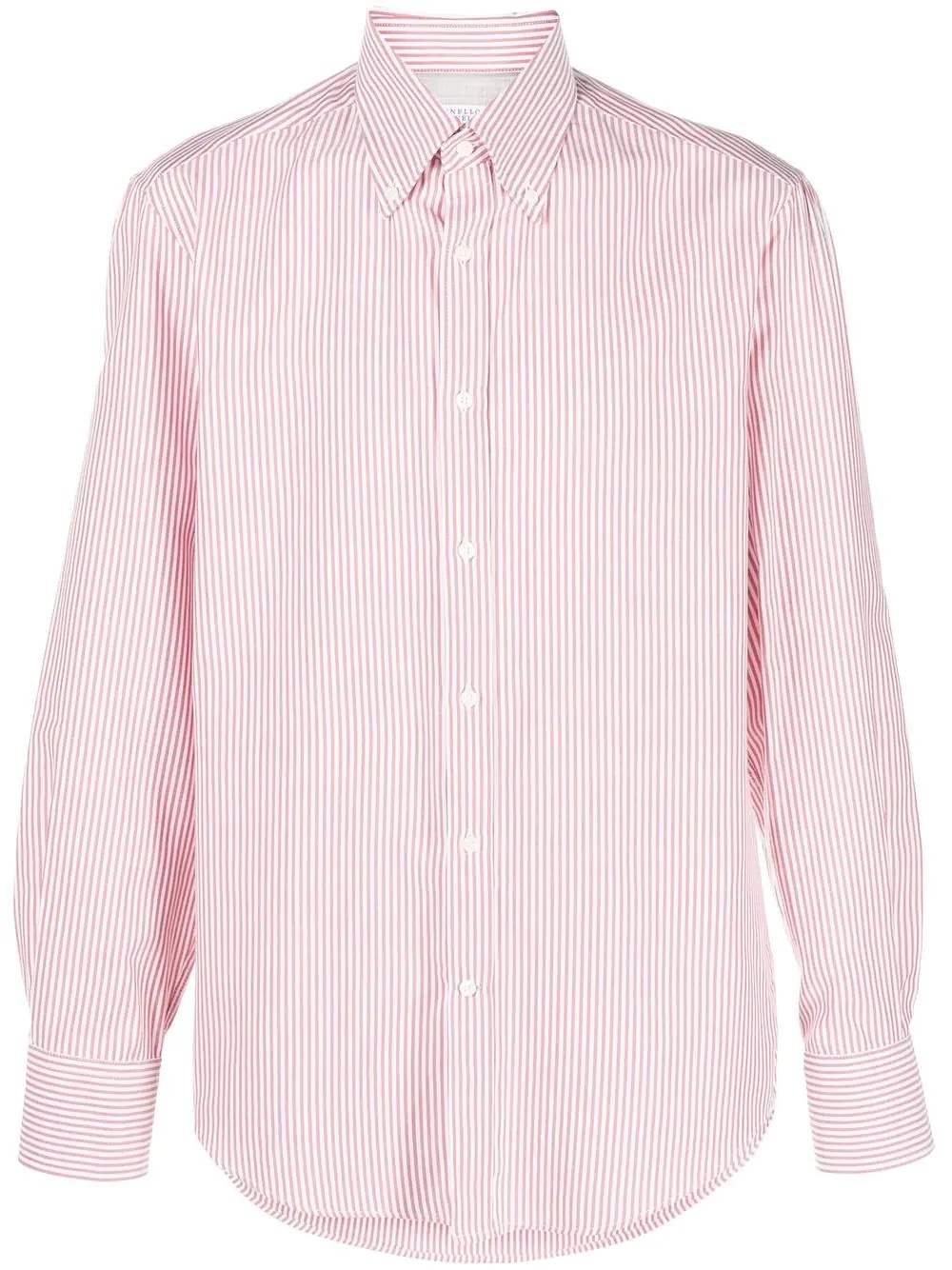 stripe-print button-down shirt - 1