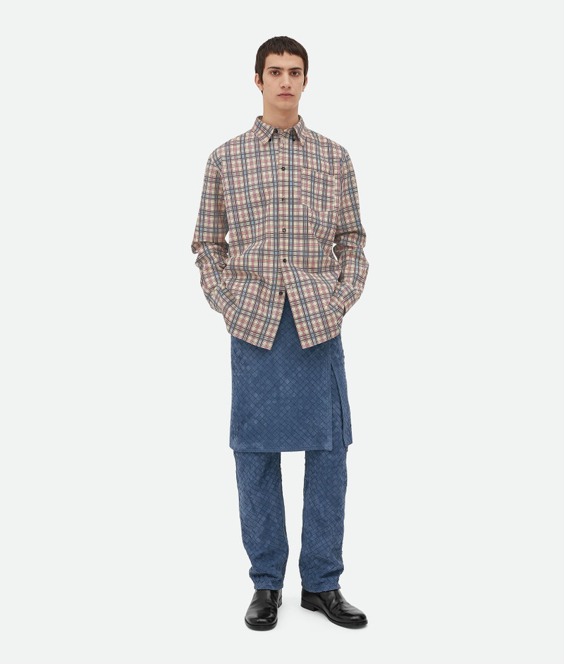 Printed Leather Checked Shirt - 1