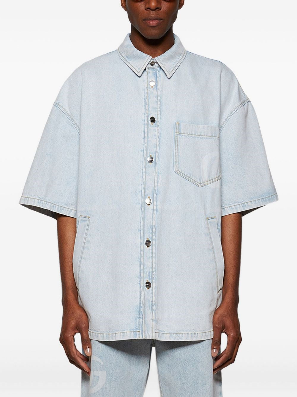 Certified recycled cotton denim shirt - 6