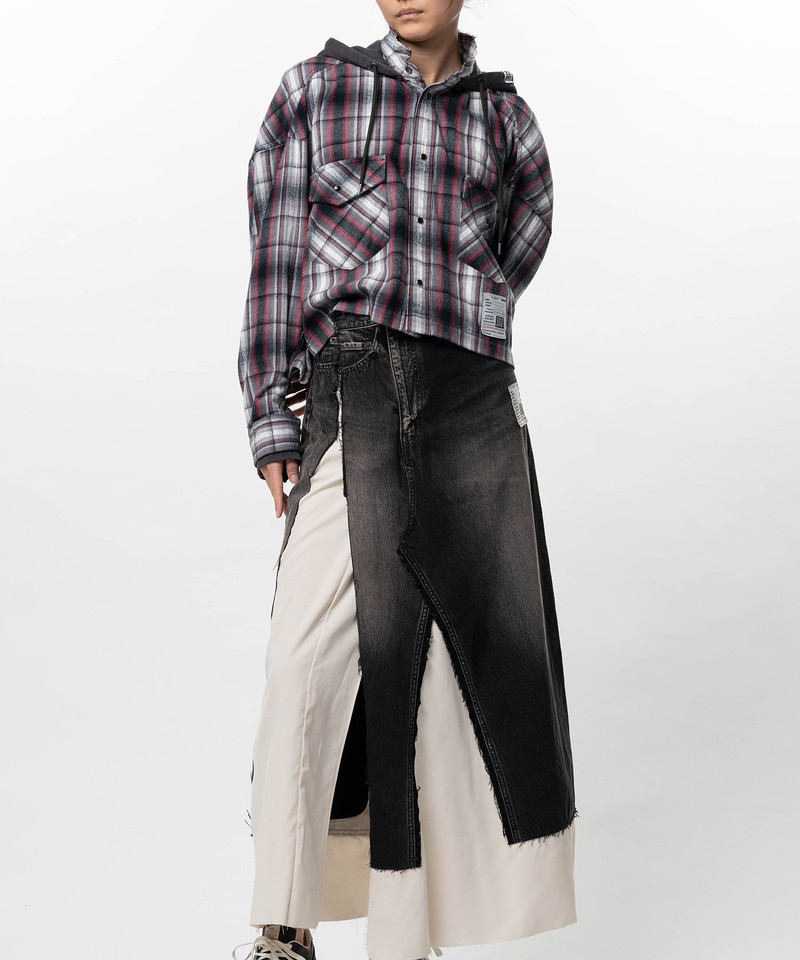 Hoodie Combine Checkered Shirt 5