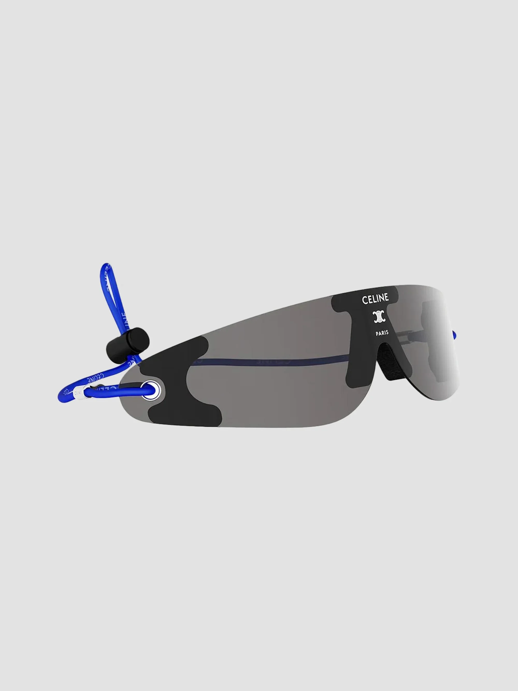 Men's Celine Défilé Runner Shield Sunglasses - Light Blue - 1