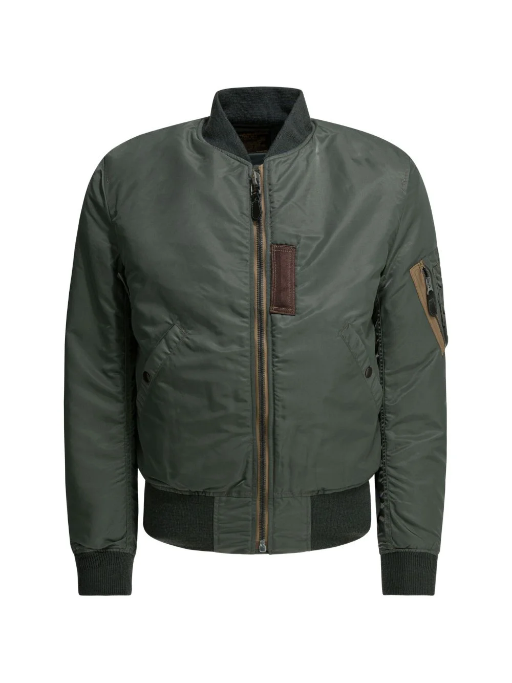 zip-fastening bomber jacket - 1
