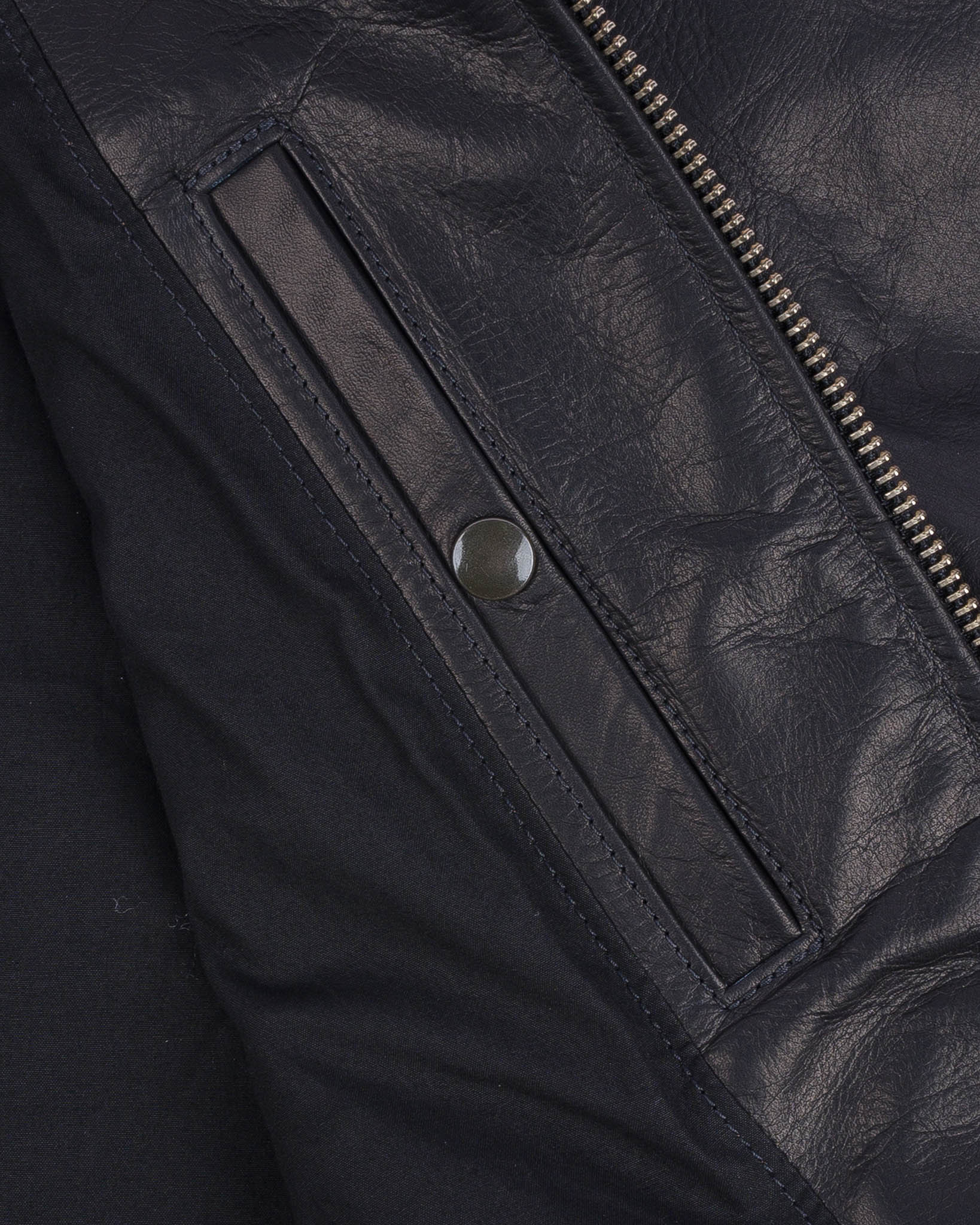 IHSB-COL-BLK Iron Heart x Simmons Bilt Prairie Horsehide College Jacket - Black - 7