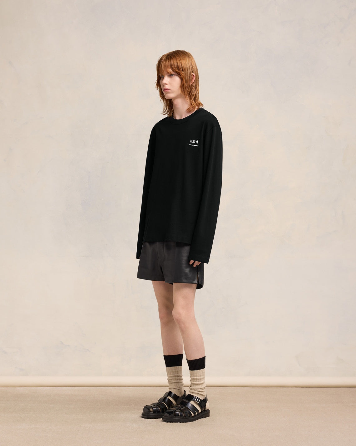 ★関税込み★ AMI PARIS Mattiussi Long Sleeves T Shirt AMI Paris LONG SLEEVE AMI ALEXANDRE MATTIUSSI T-SHIRT
