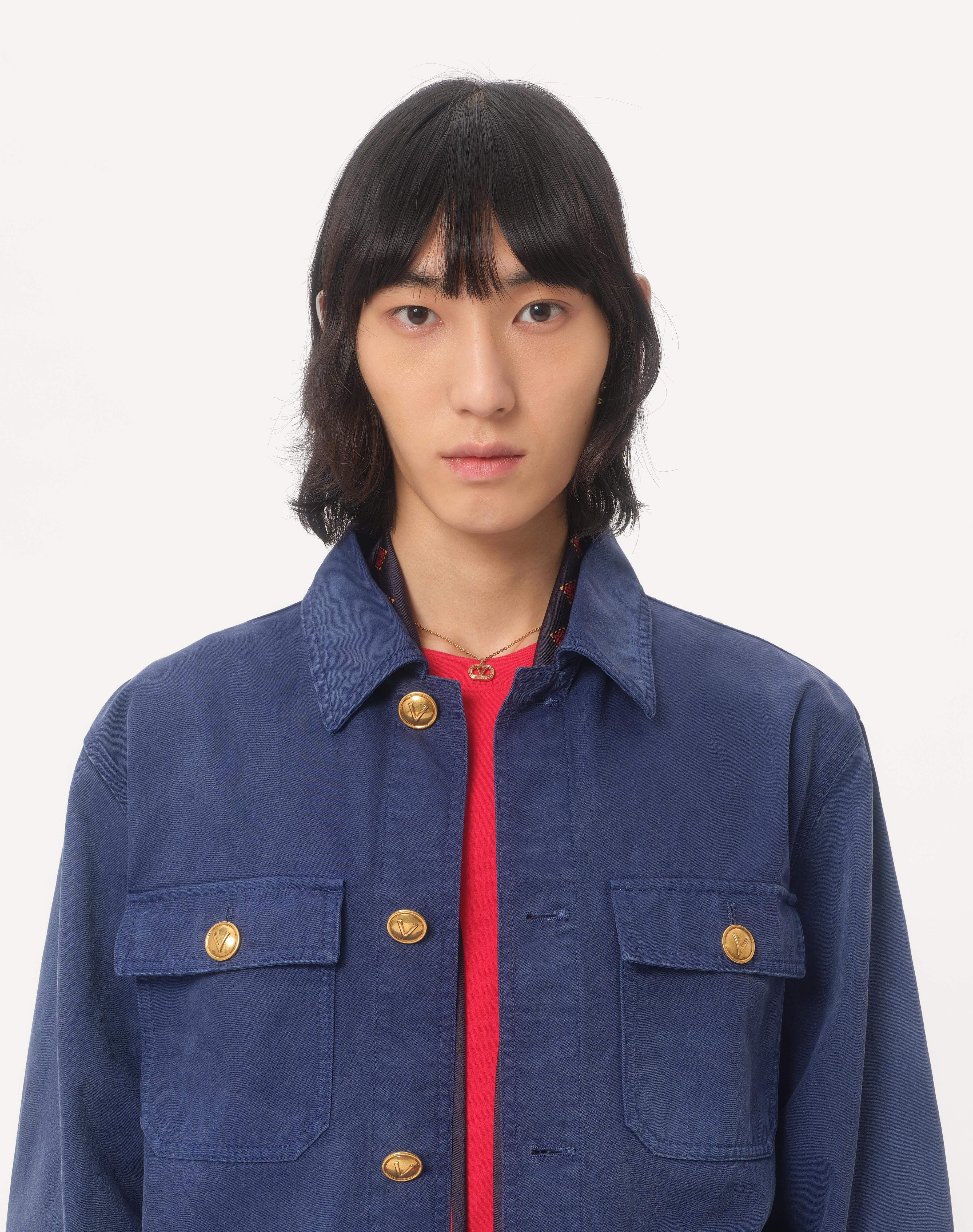 COTTON T-SHIRT WITH VLOGO PATCH - 3