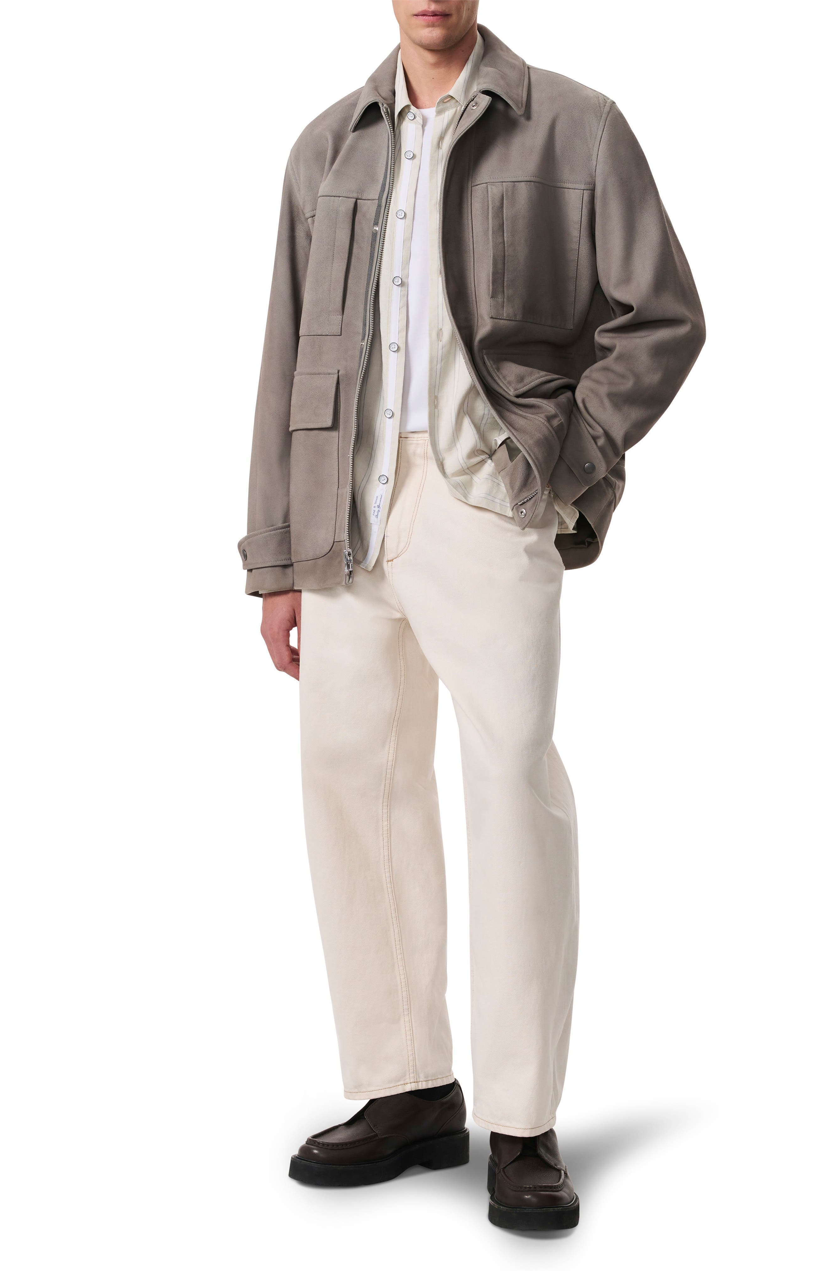 rag & bone Pace Suede Chore Jacket in Desert at Nordstrom - 6
