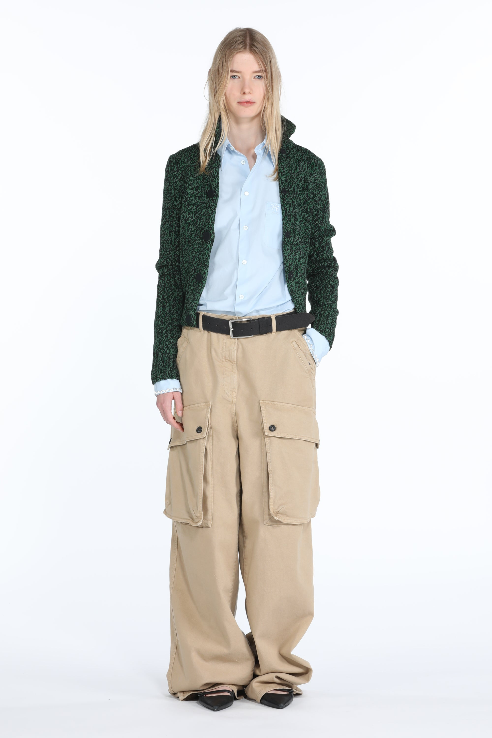 WIDE-LEG CARGO TROUSERS - 4