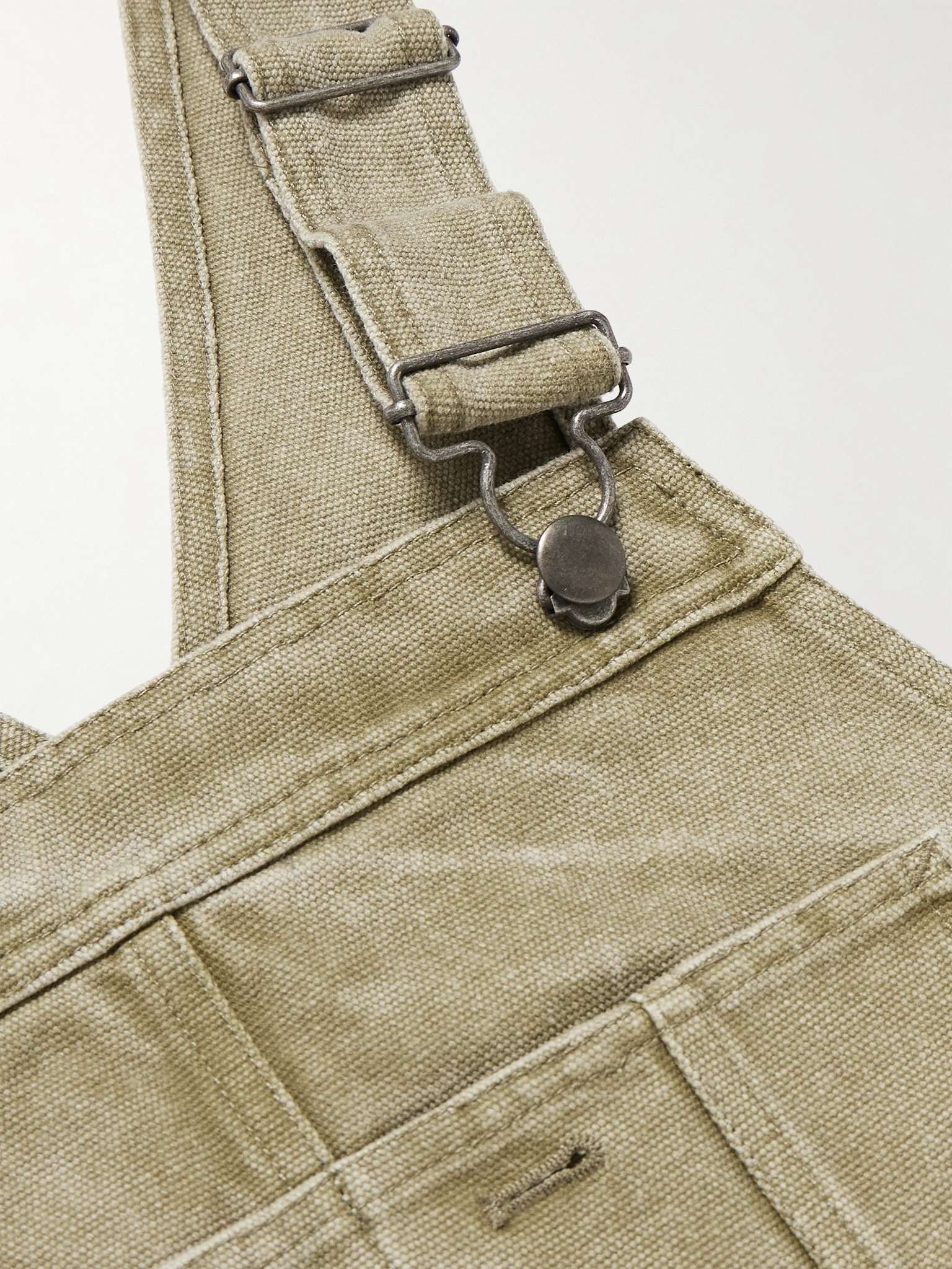 Wide-Leg Canvas Overalls - 5