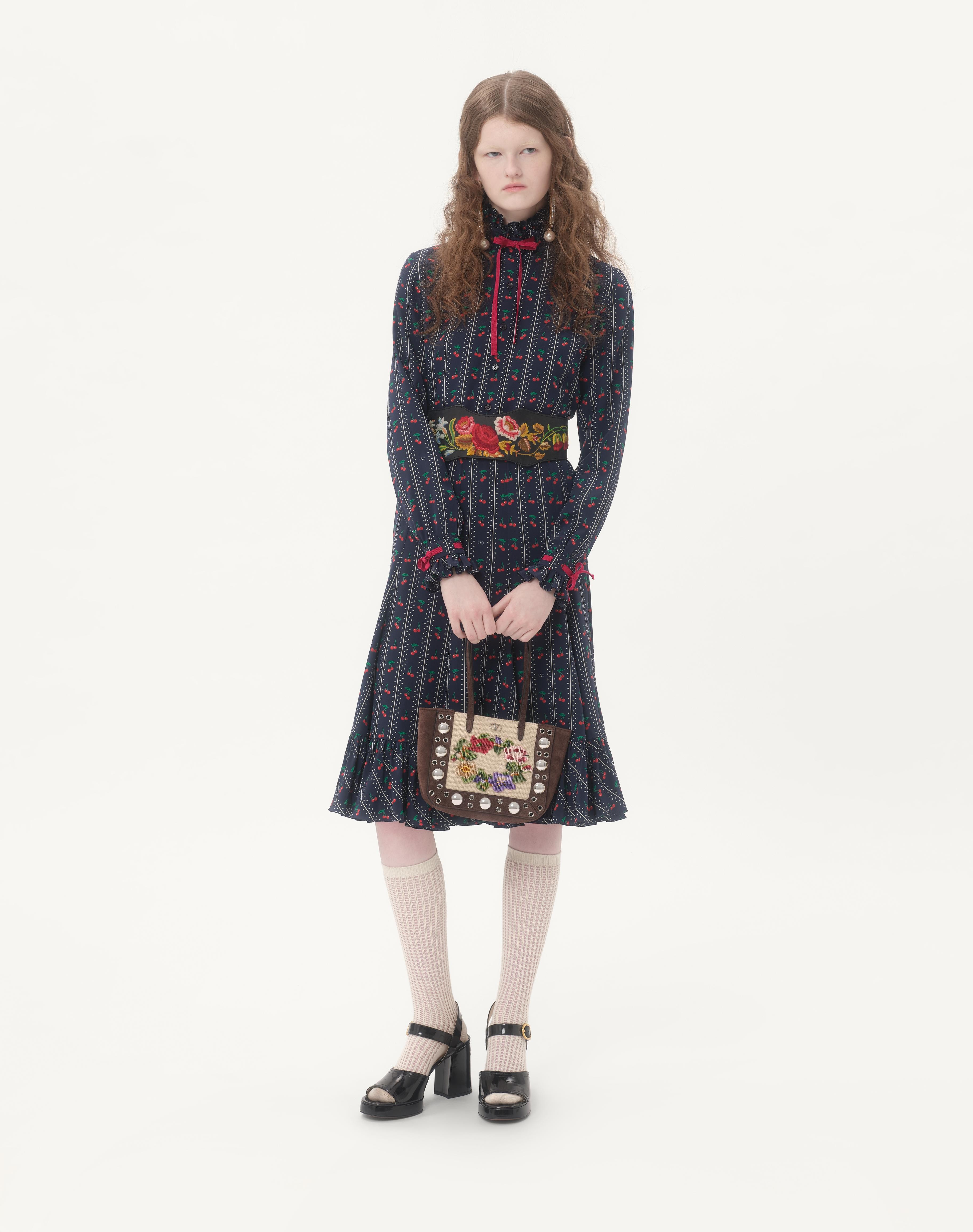 VALENTINO GARAVANI NELLCÔTE MINI EMBROIDERED SHOPPING BAG - 2