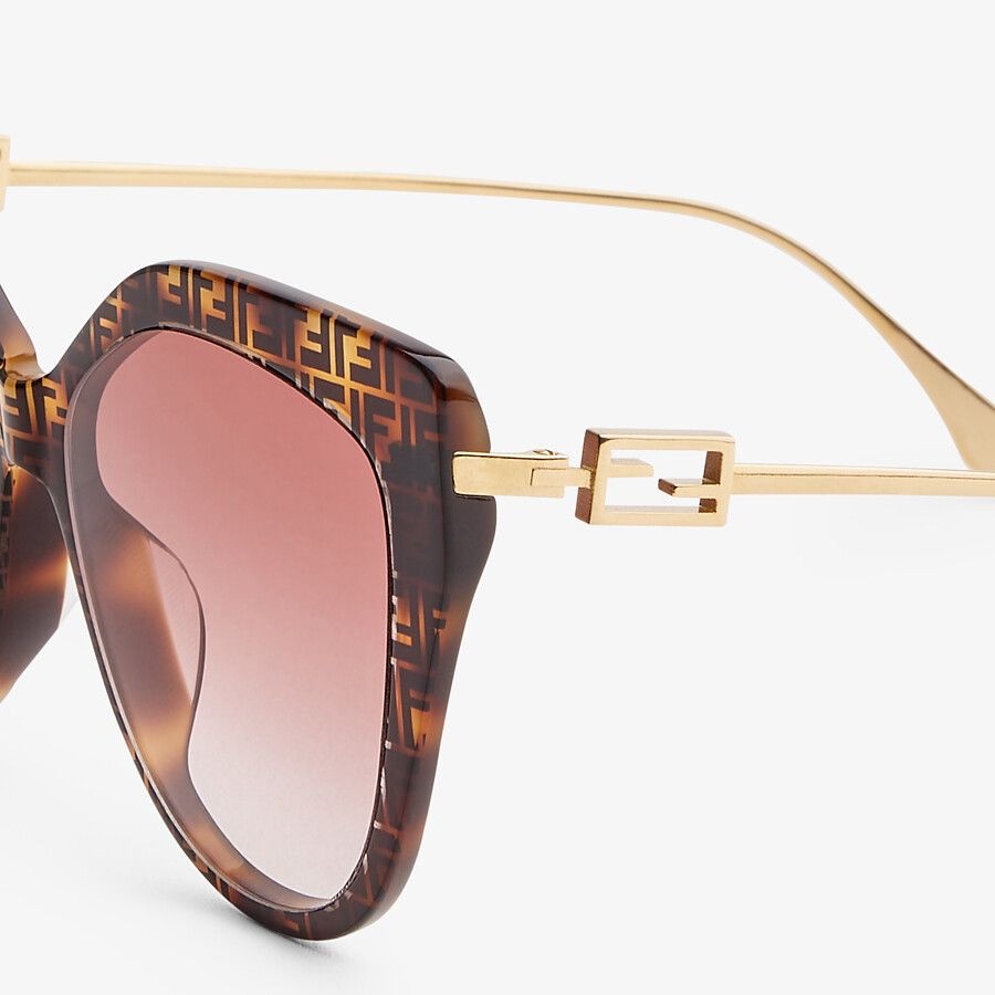 FF Havana acetate and metal sunglasses - 3