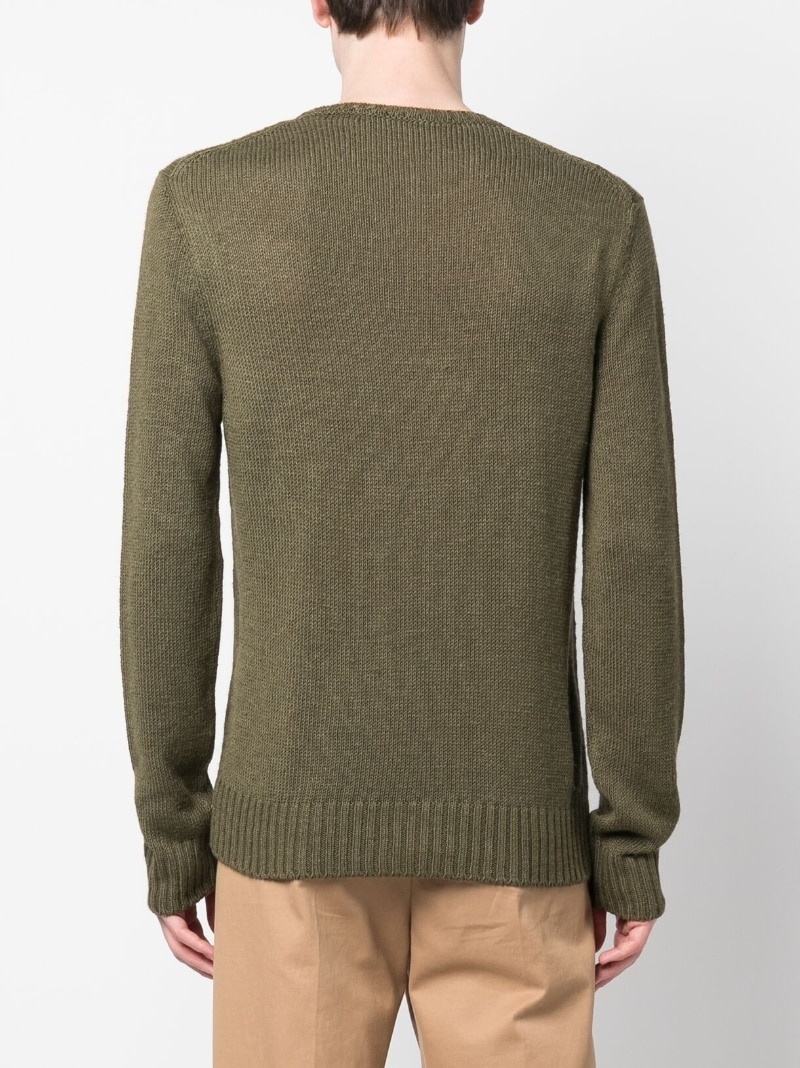 crew-neck long-sleeve jumper - 4