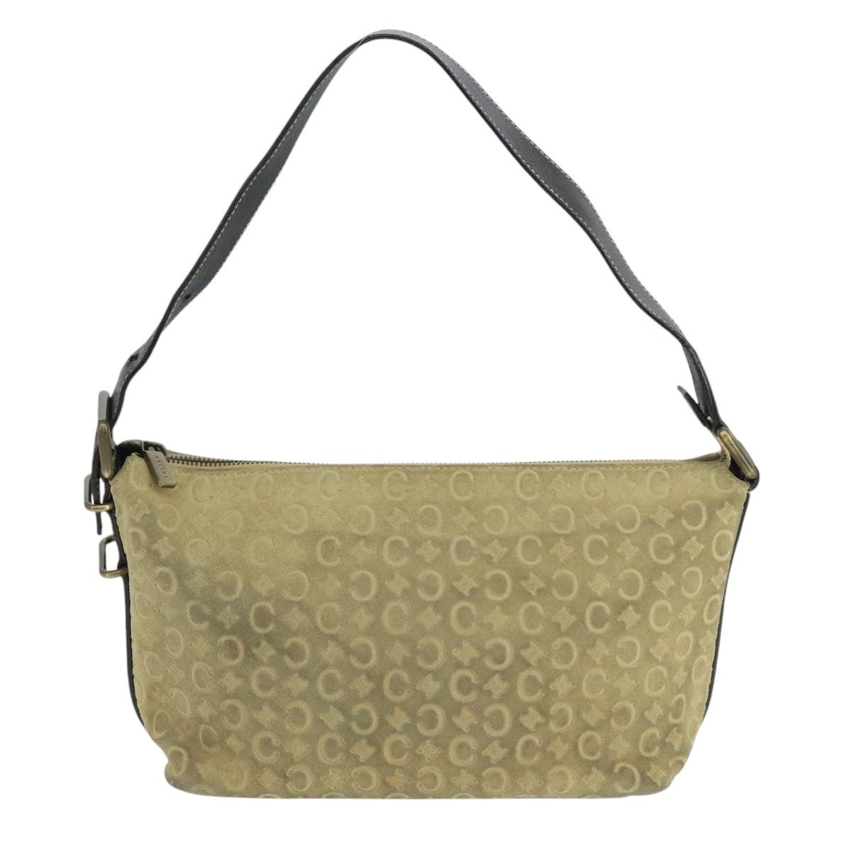 CELINE C Macadam Canvas Shoulder Bag Beige - 13