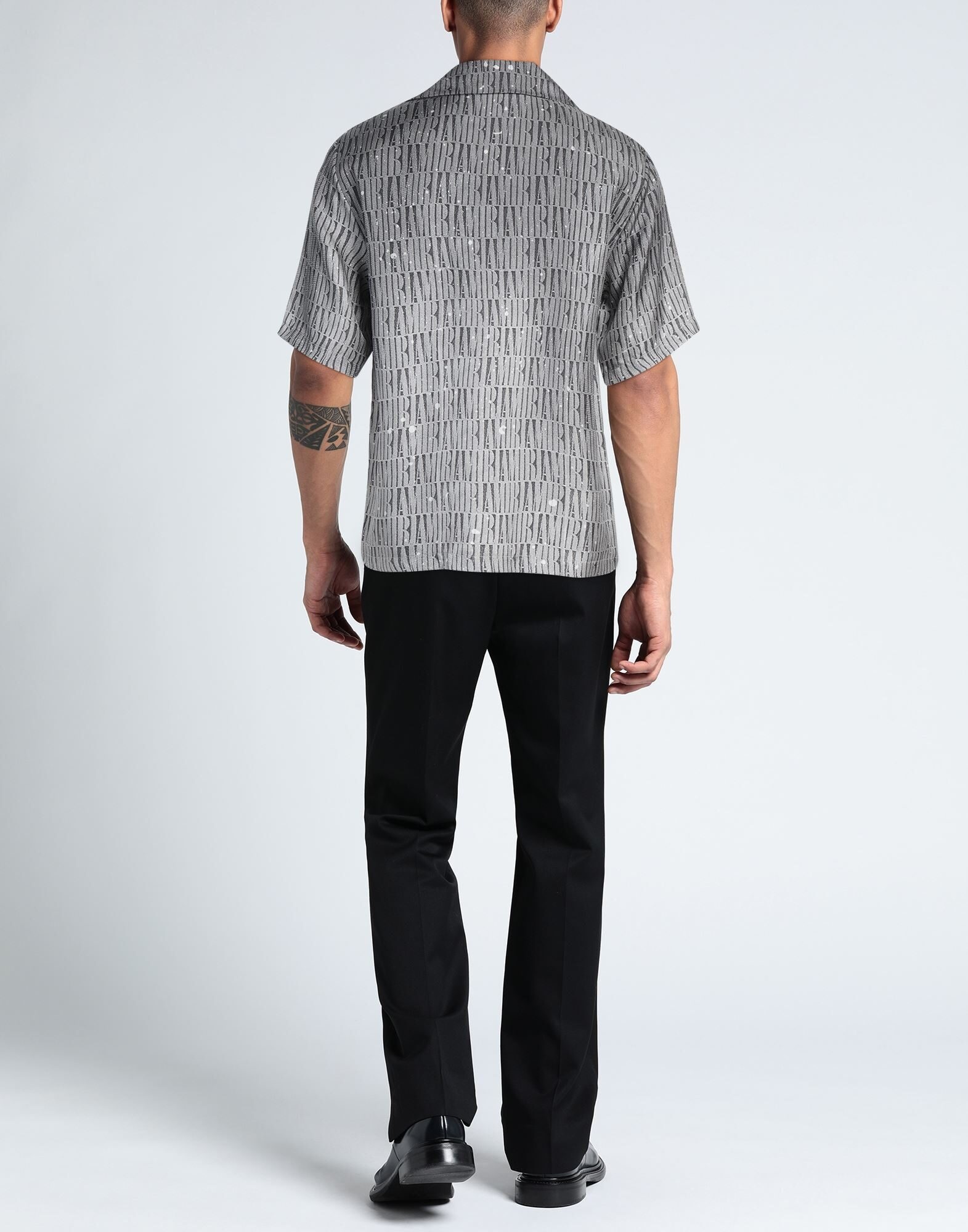 Grey Men's Patterned Shirt - 3