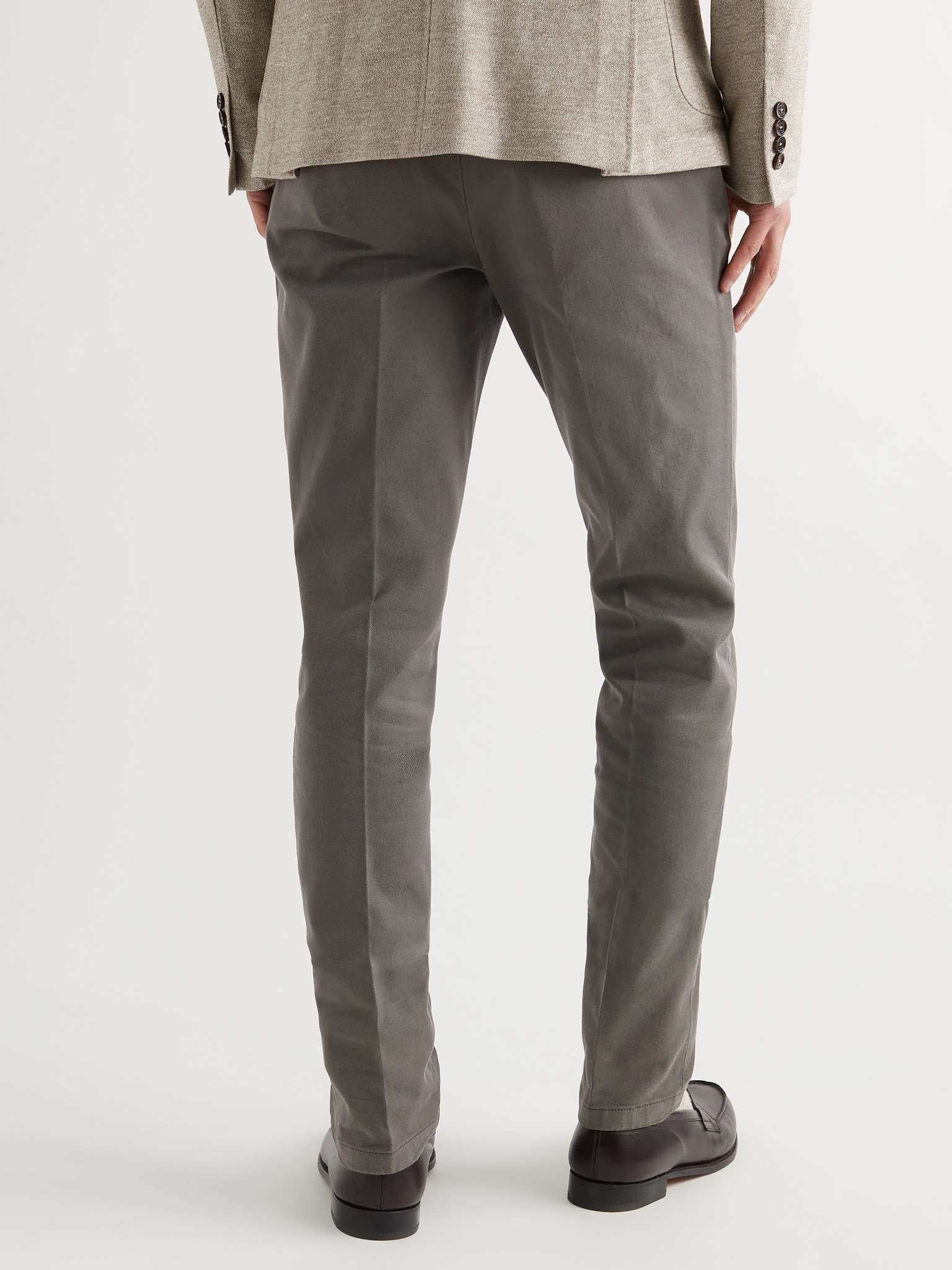 Slim-Fit Tapered Stretch Cotton-Twill Chinos - 4