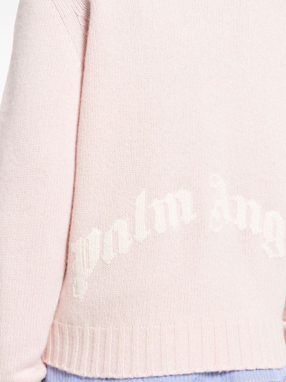 Curved Logo intarsia-knit jumper - 5