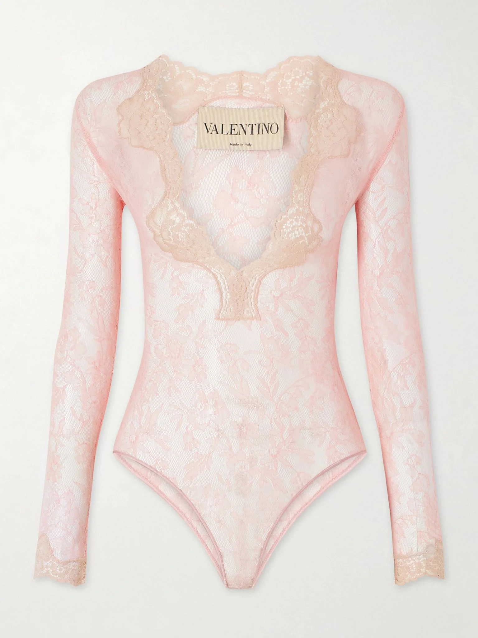 Stretch-lace bodysuit Pink - 1