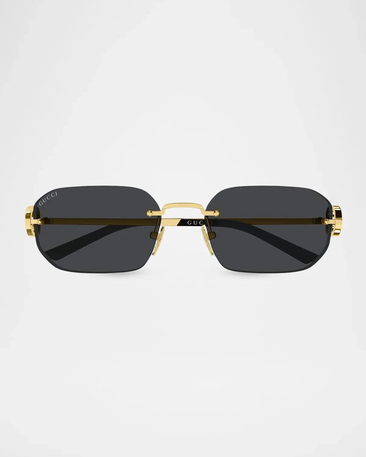 Men's GG2228S Stuck GG Evolution Rimless Metal Rectangle Sunglasses - 1