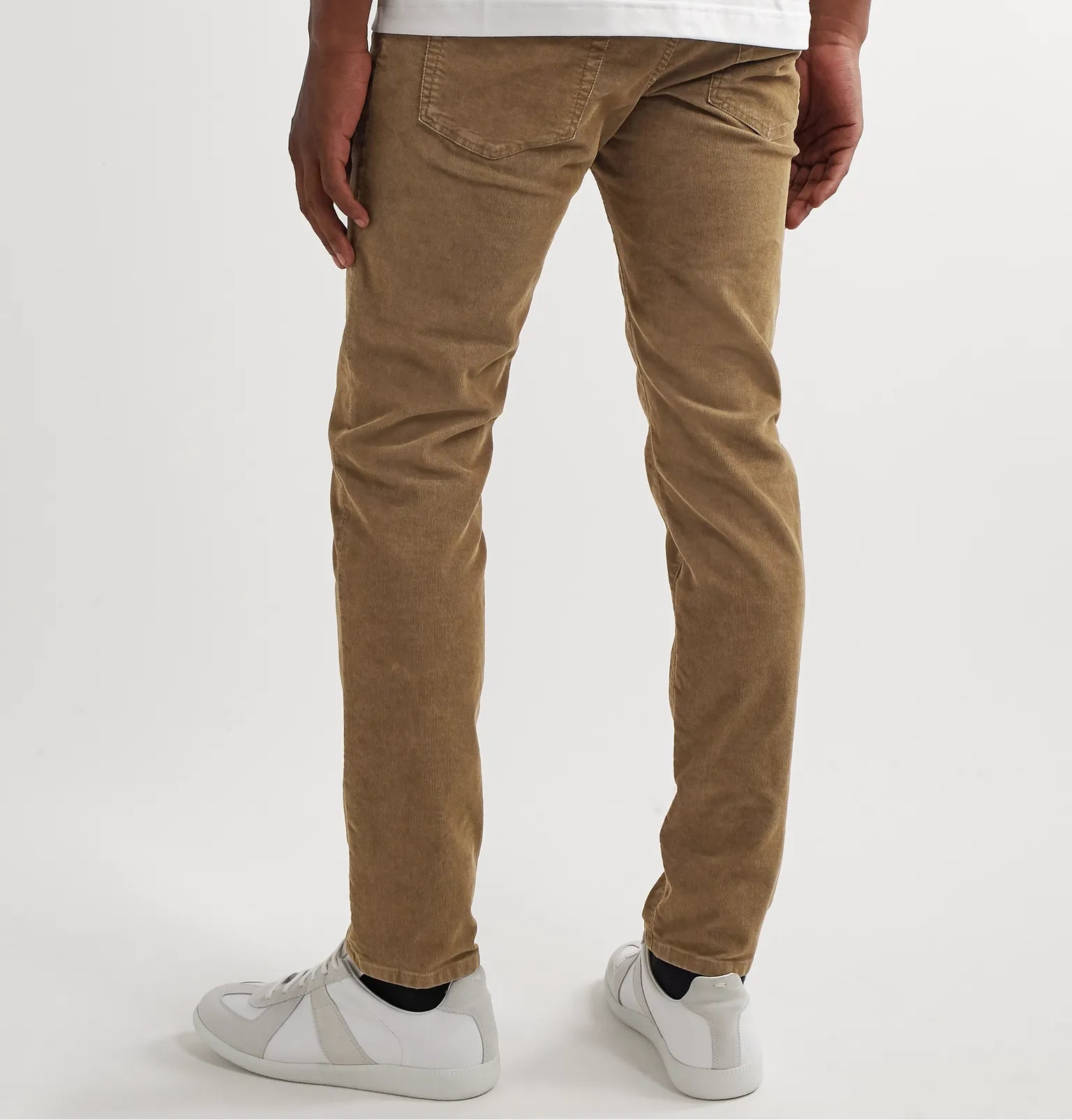 Skinny-Fit Cotton-Blend Corduroy Trousers - 4