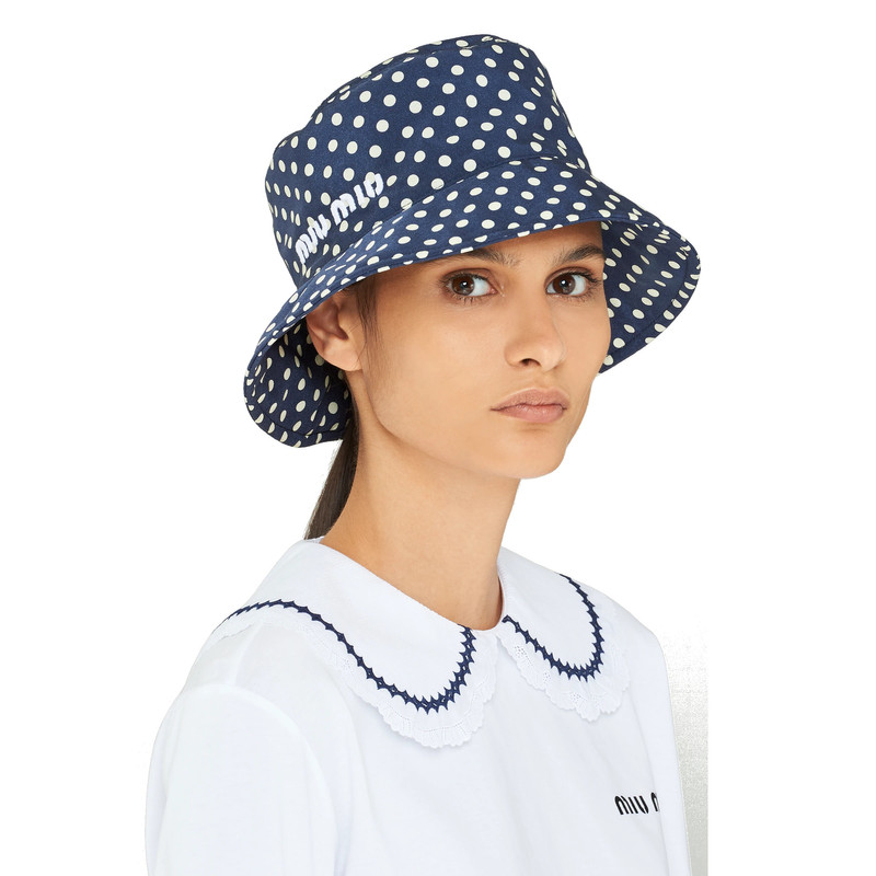Miu Miu Printed faille bucket hat outlook