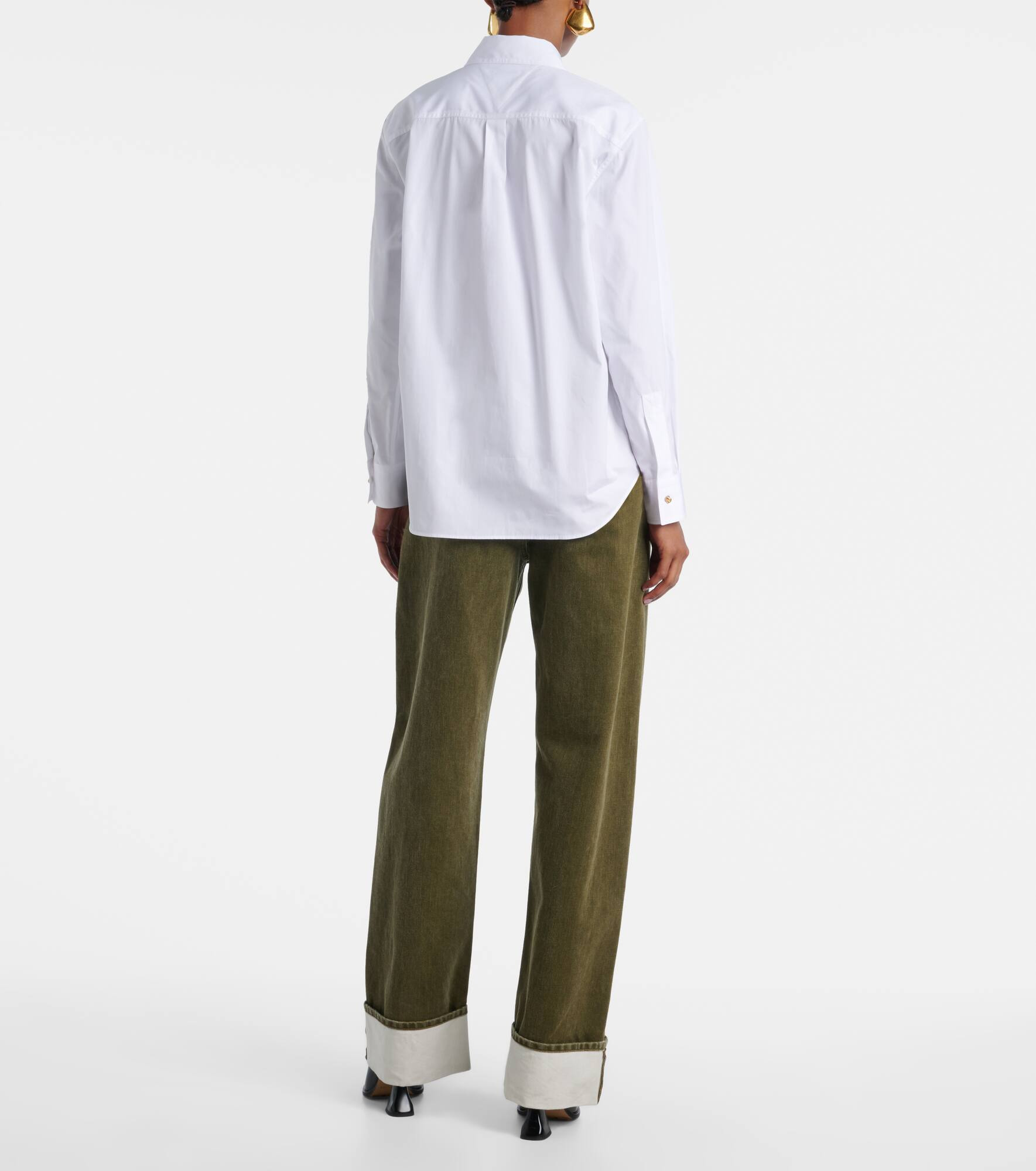 Knot cotton poplin shirt - 3