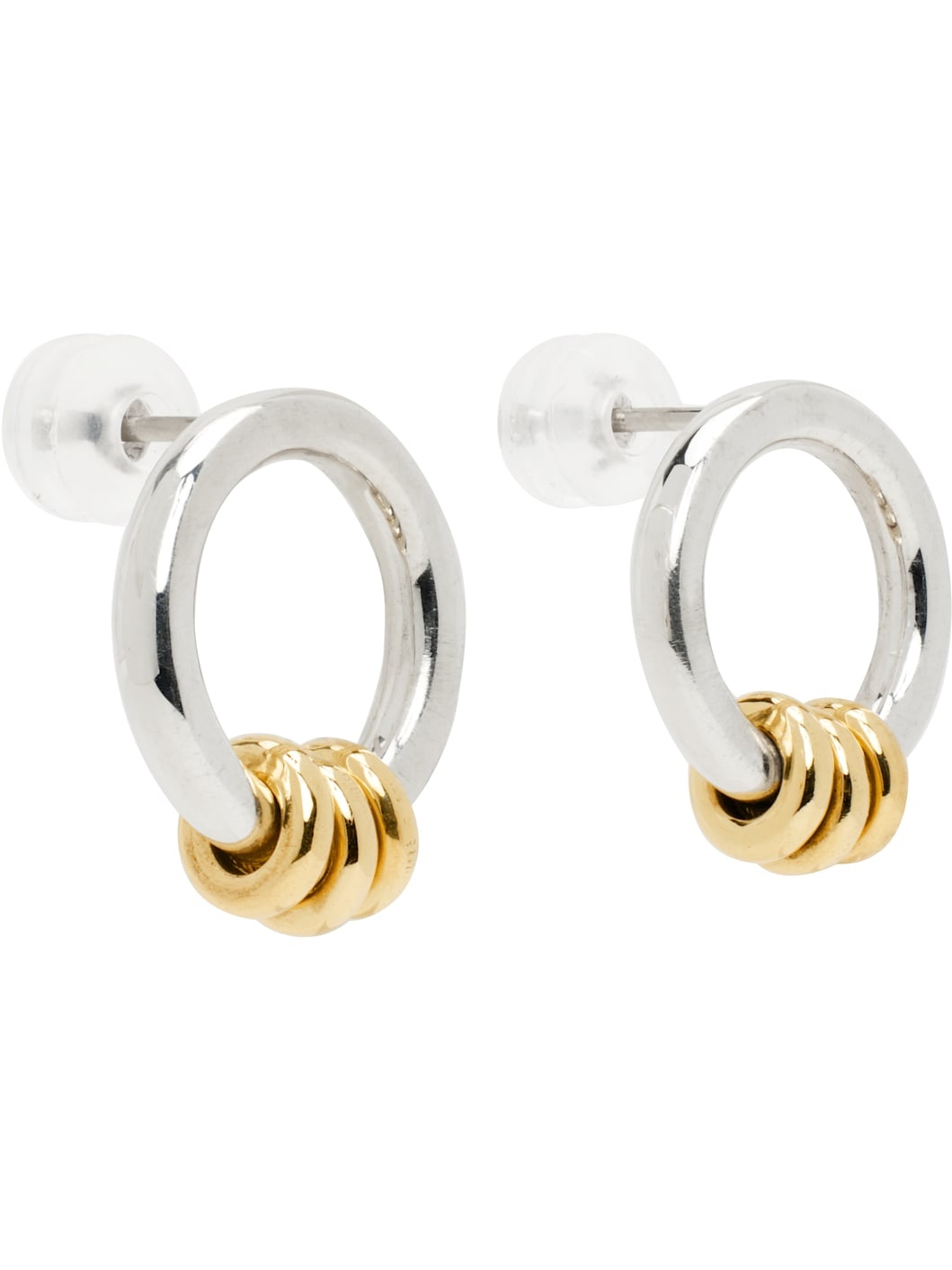 Silver & Gold Sidra Sg Earrings - 2