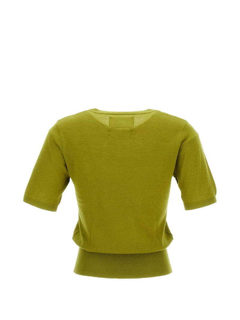 extreme cashmere Noor fine-knit short-sleeve sweater outlook