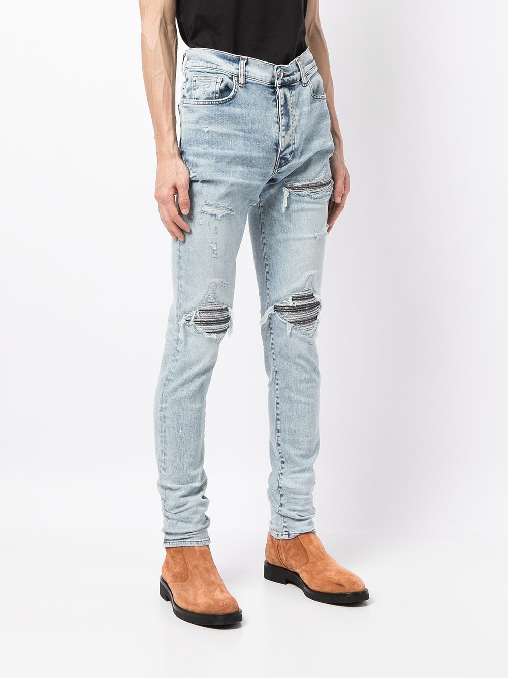 ripped-finish skinny jeans - 3