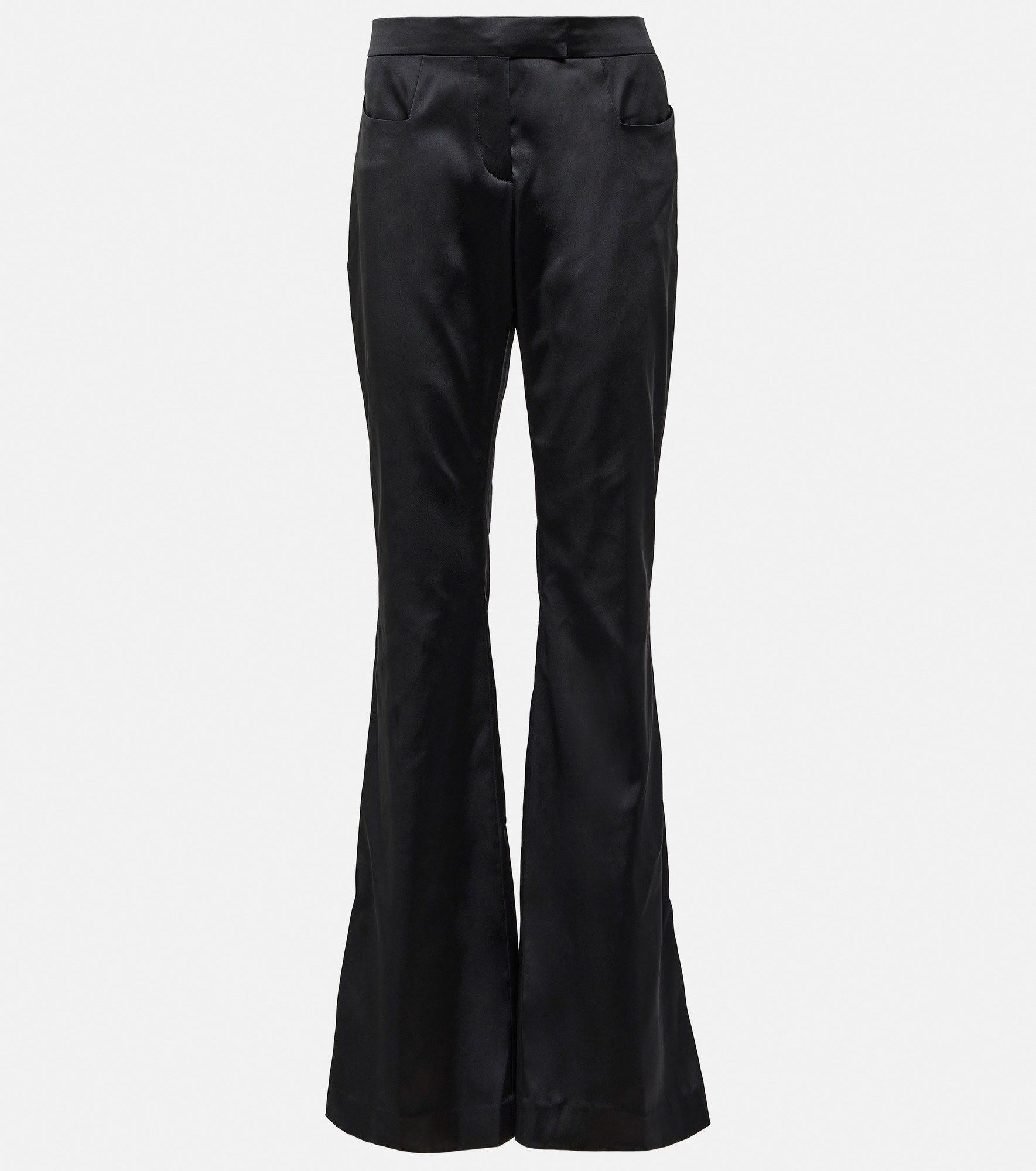 Mid-rise flared pants - 1