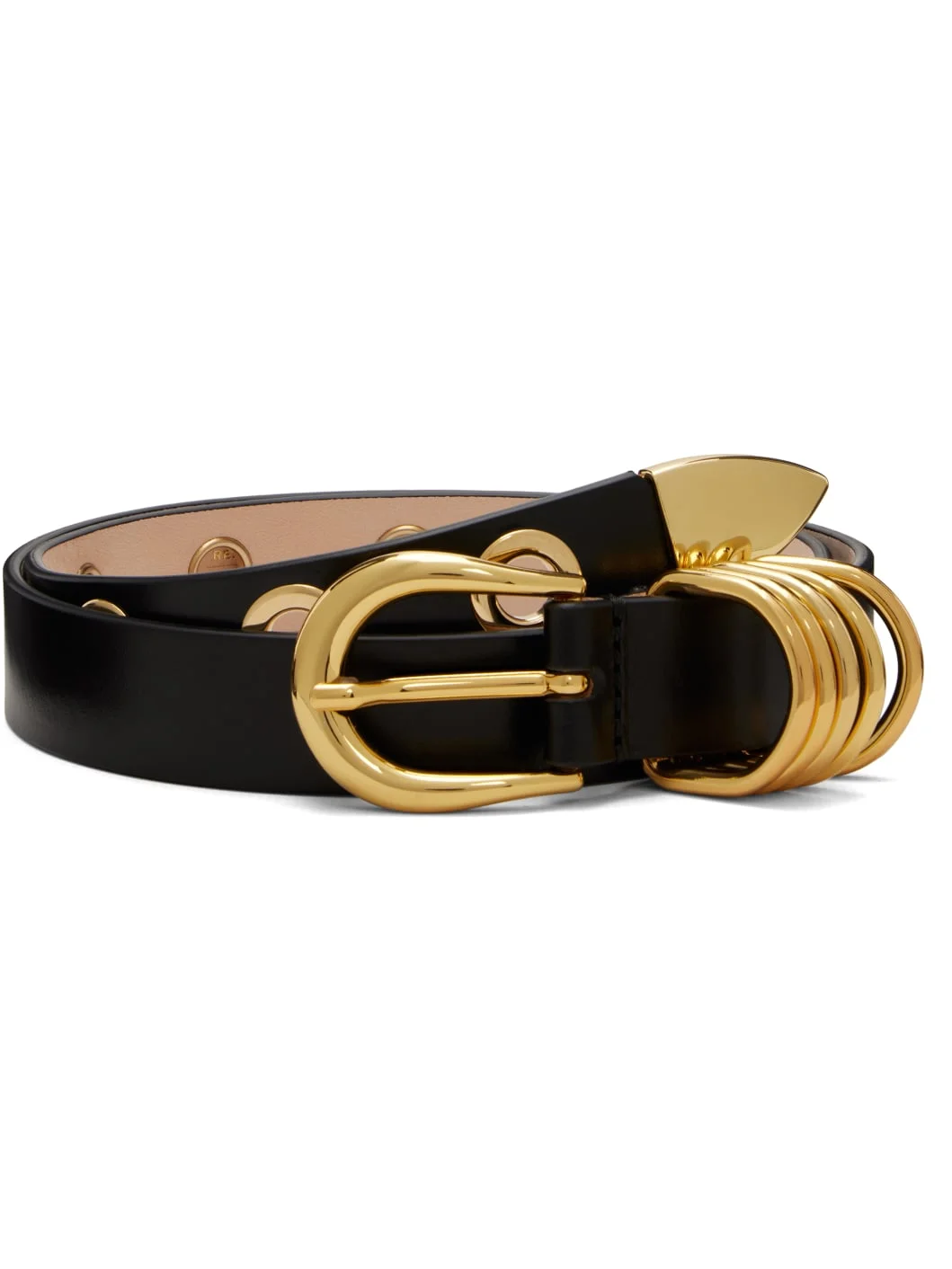 Black Hollyhock 10 Rivet Belt - 1