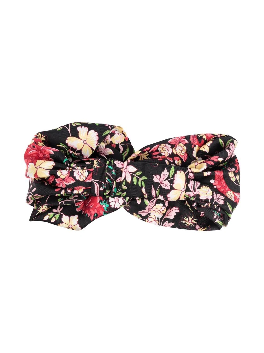 twisted floral-print headband - 2