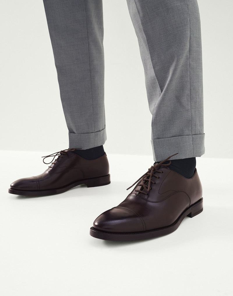 Brunello Cucinelli Smart calfskin cap toe Oxfords outlook