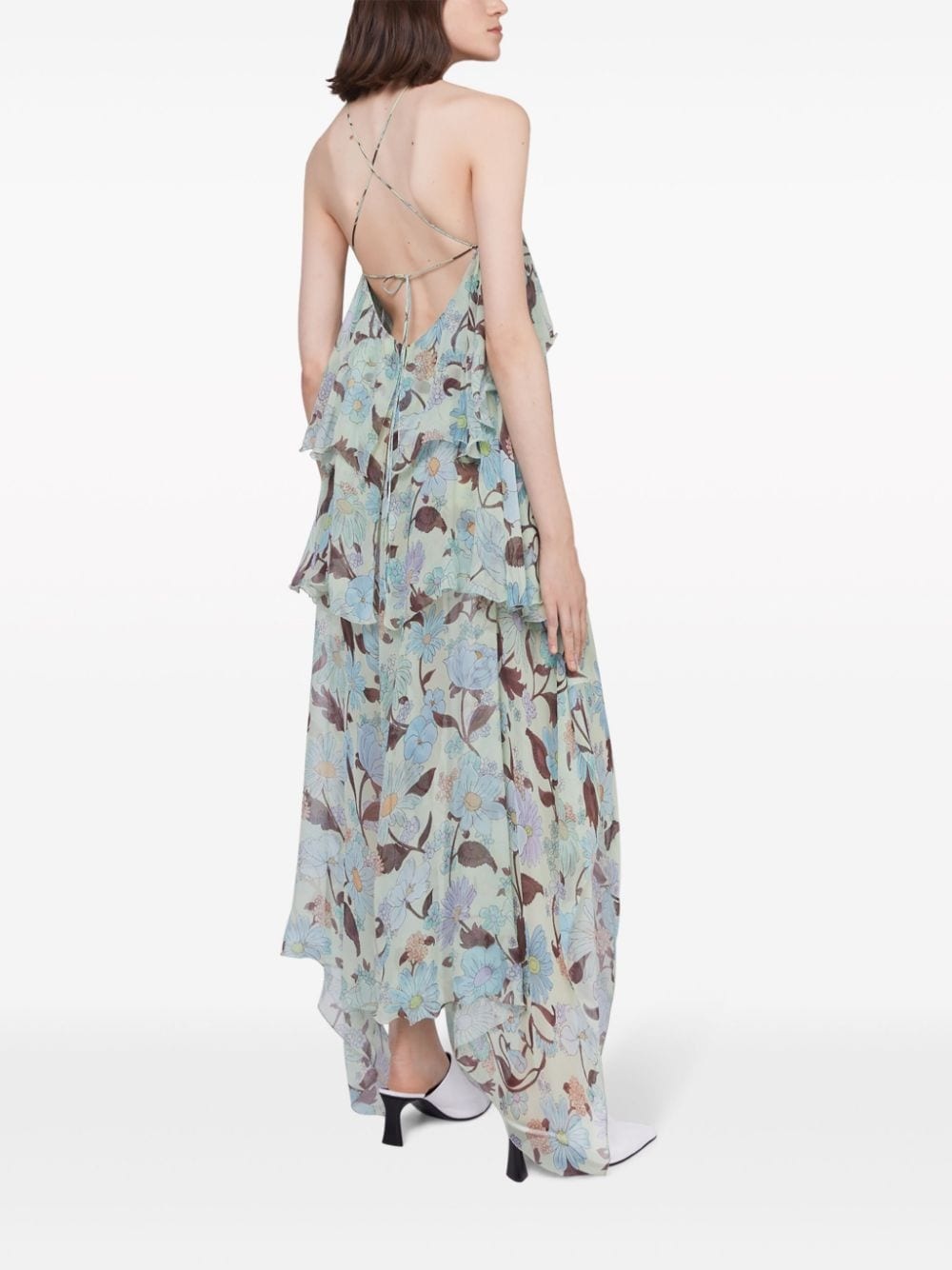 Lady Garden-print silk chiffon dress - 3
