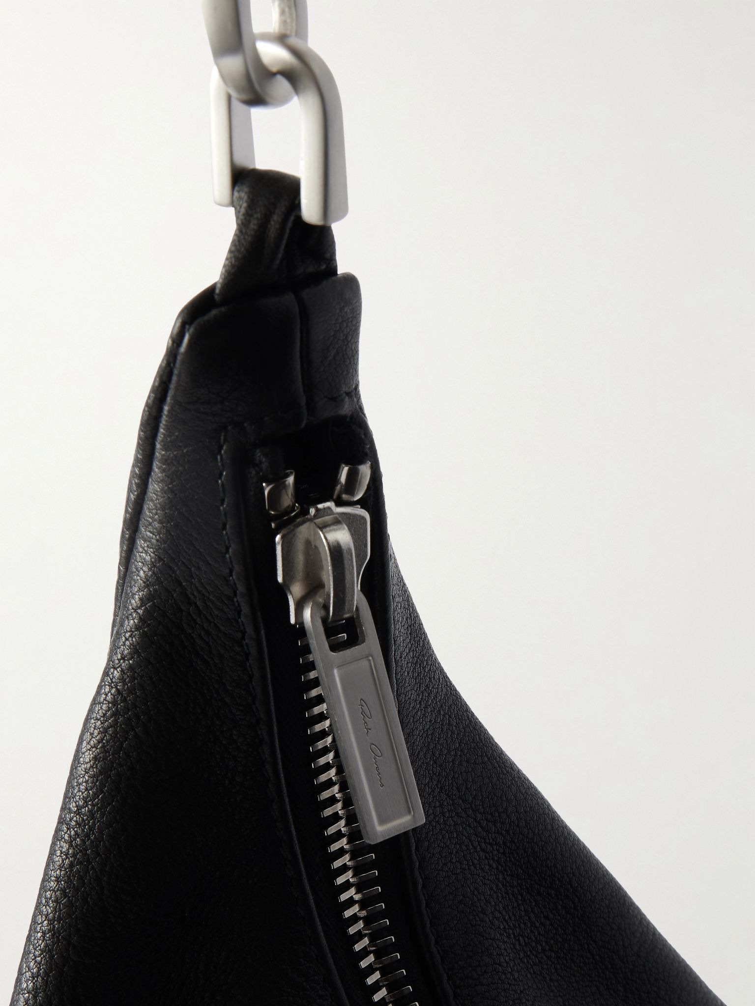 Gemini Small Full-Grain Leather Tote Bag Black - 4