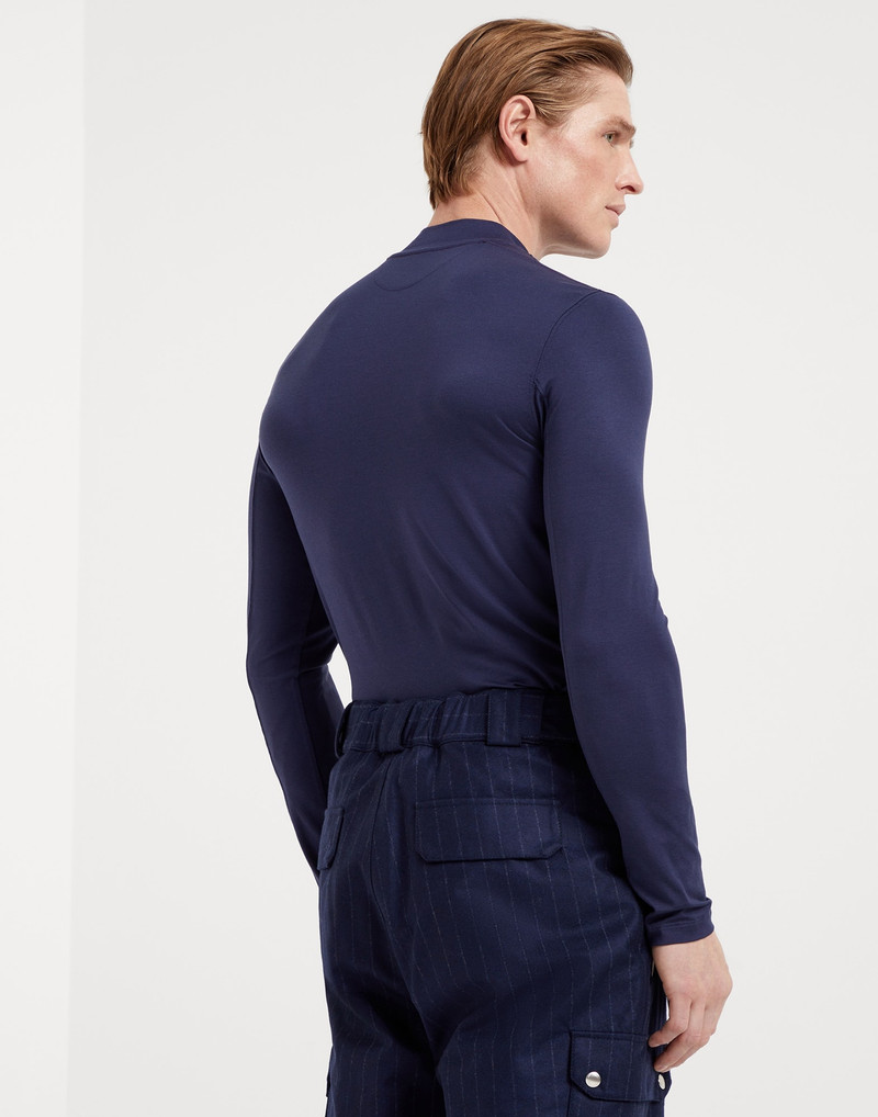 Brunello Cucinelli Comfort silk jersey T-shirt with embroidery outlook