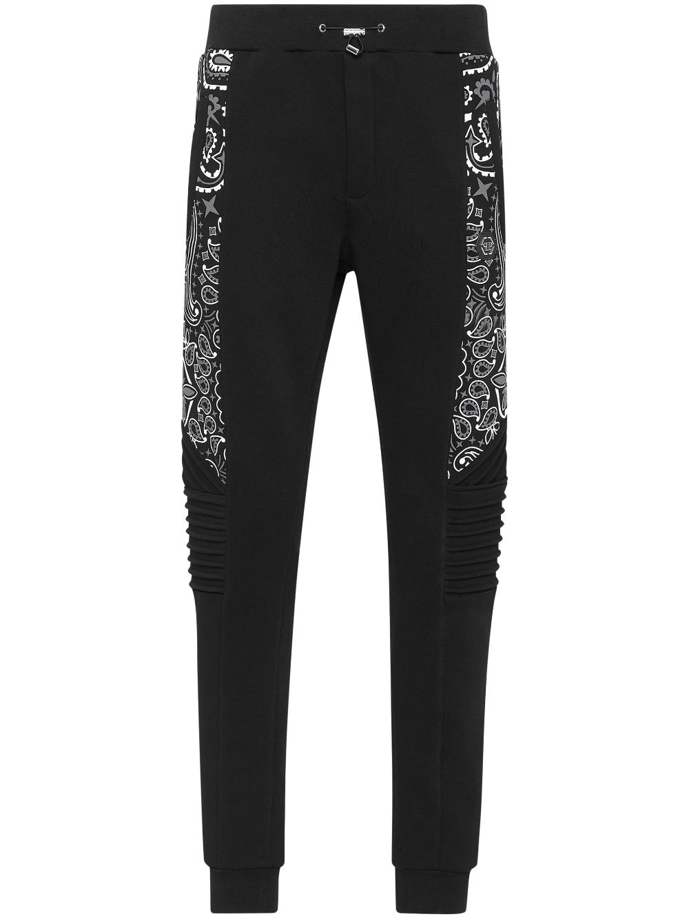 paisley-print cotton track pants - 1