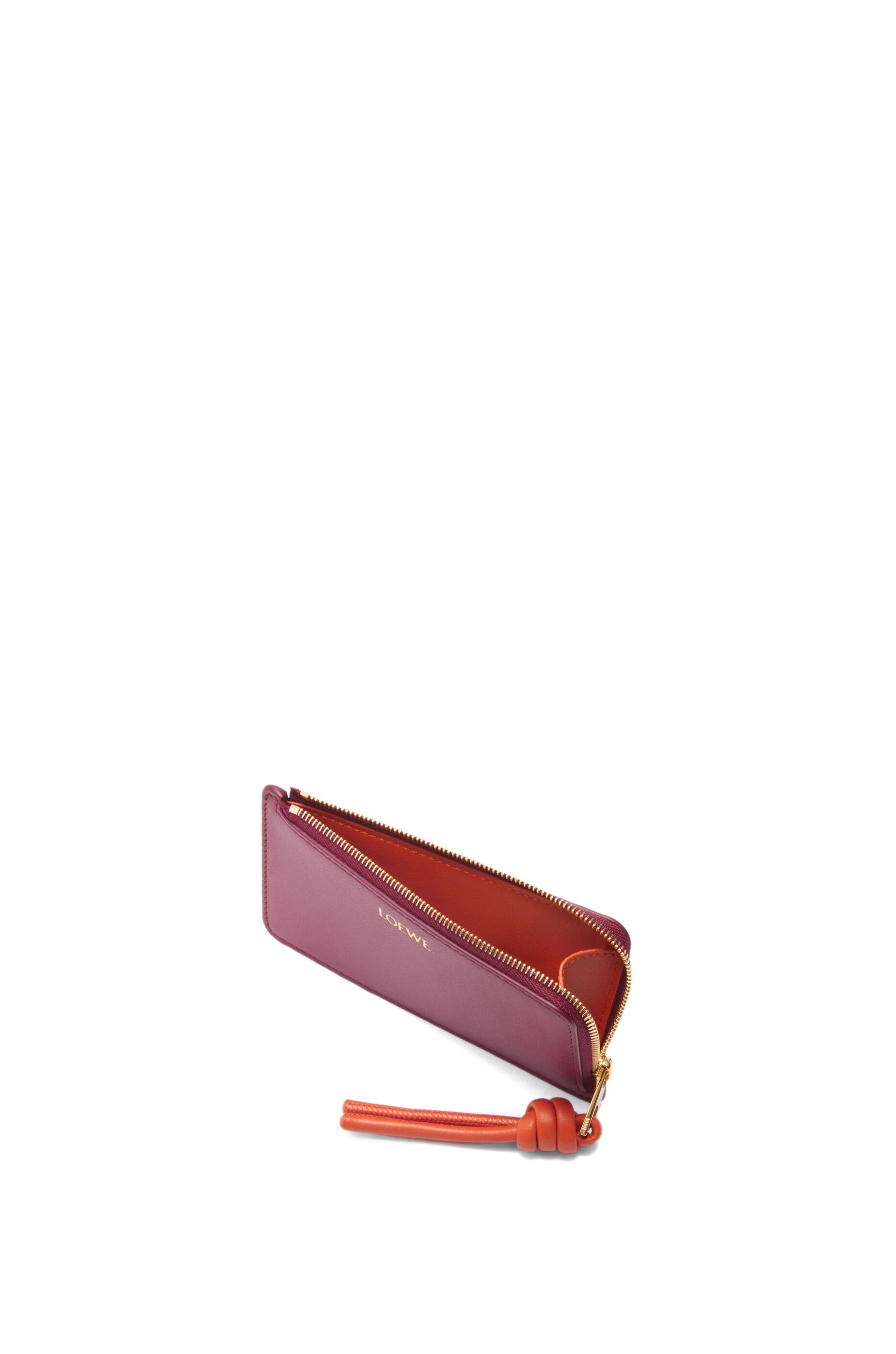 Knot coin cardholder in shiny nappa calfskin - 3