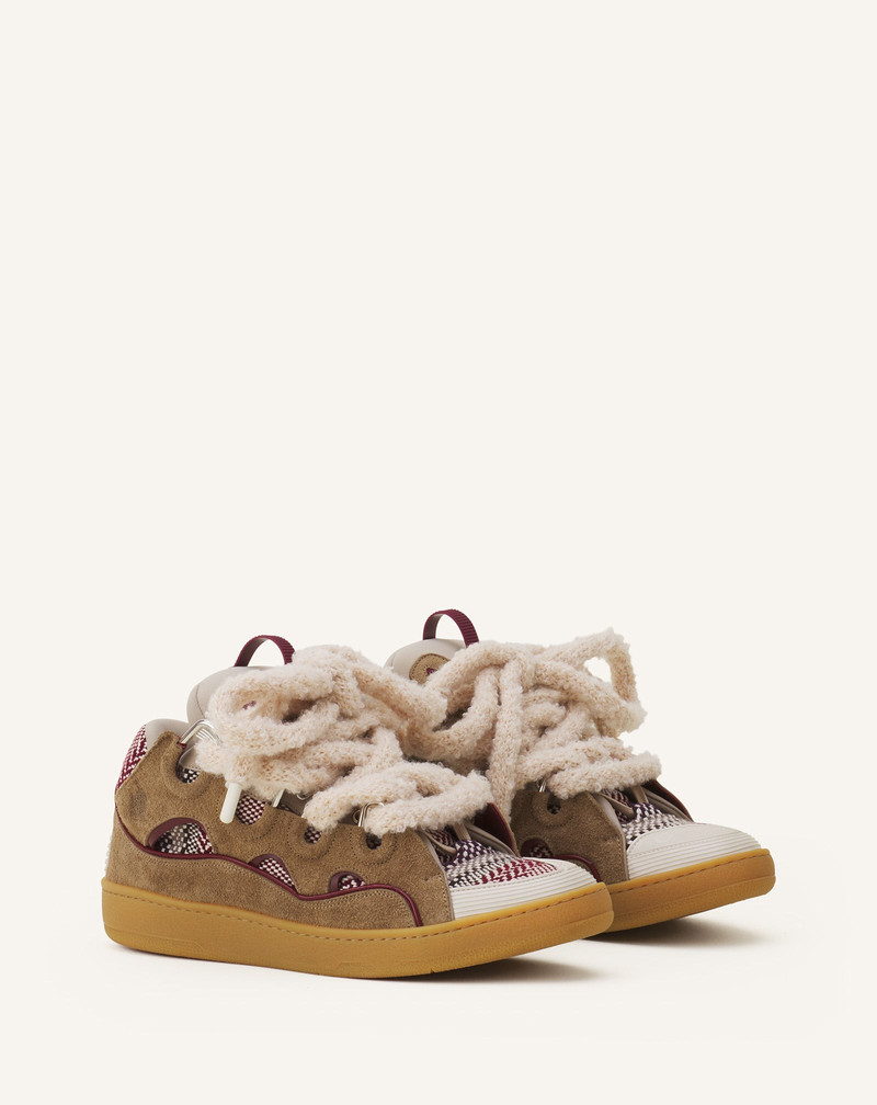 Lanvin CURB SUEDE SNEAKERS WITH MESH LACES outlook