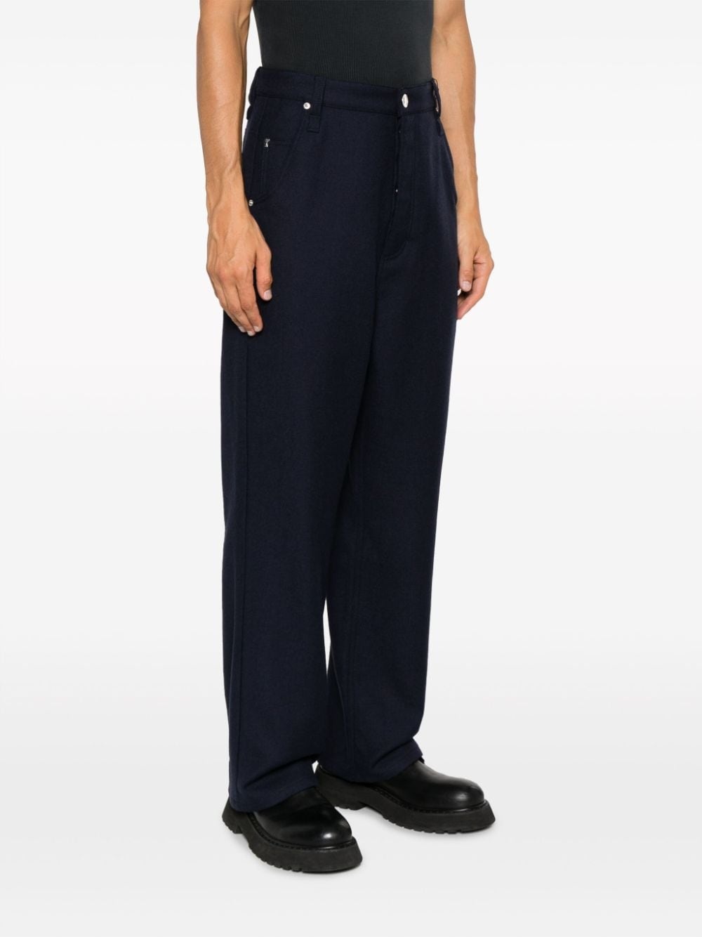 straight-leg virgin-wool trousers - 2